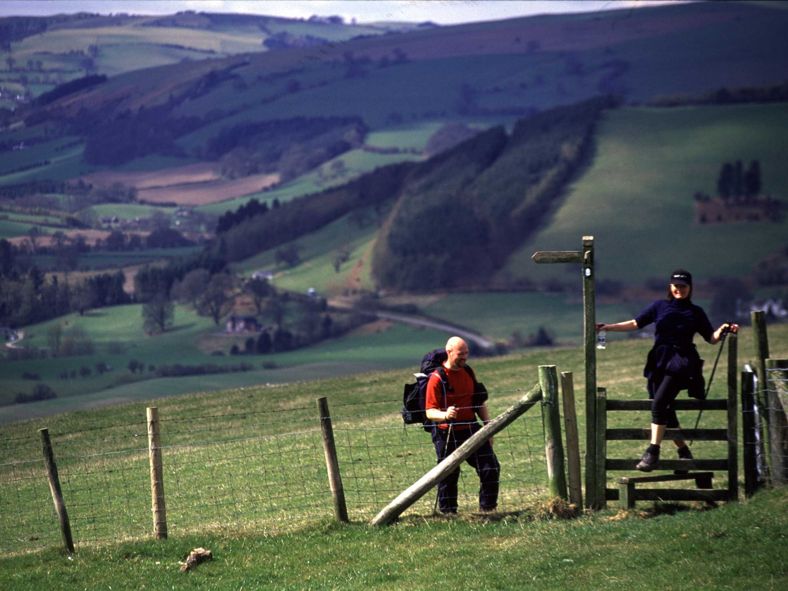 Hikers in Wales