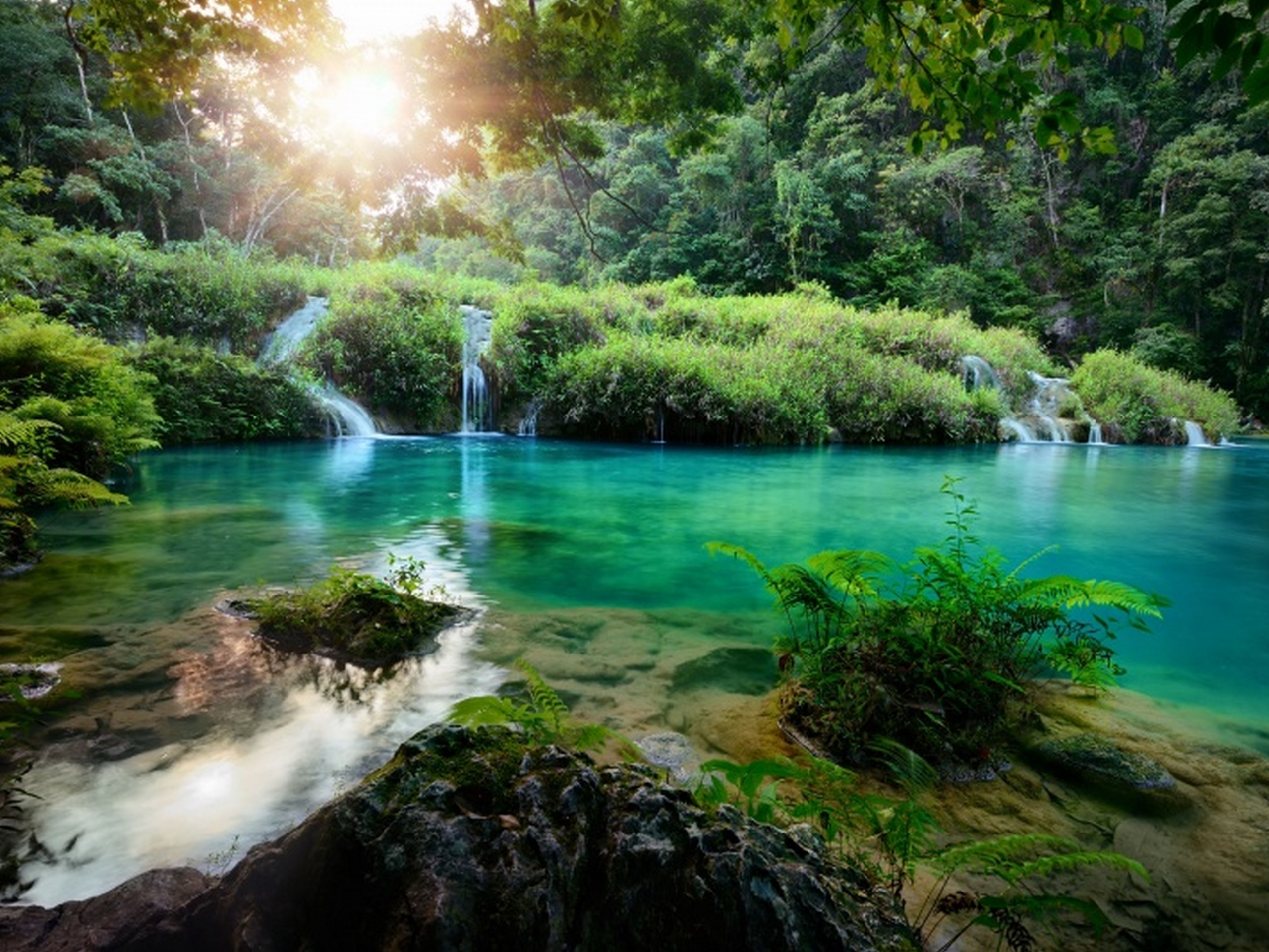 Semuc-Champey-Waterfalls-Sunset