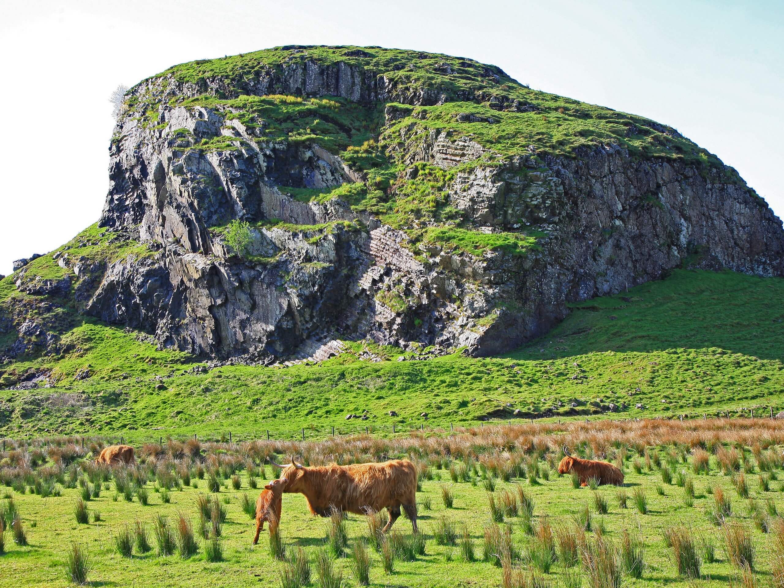 Stunning lone rock formation in Scotland