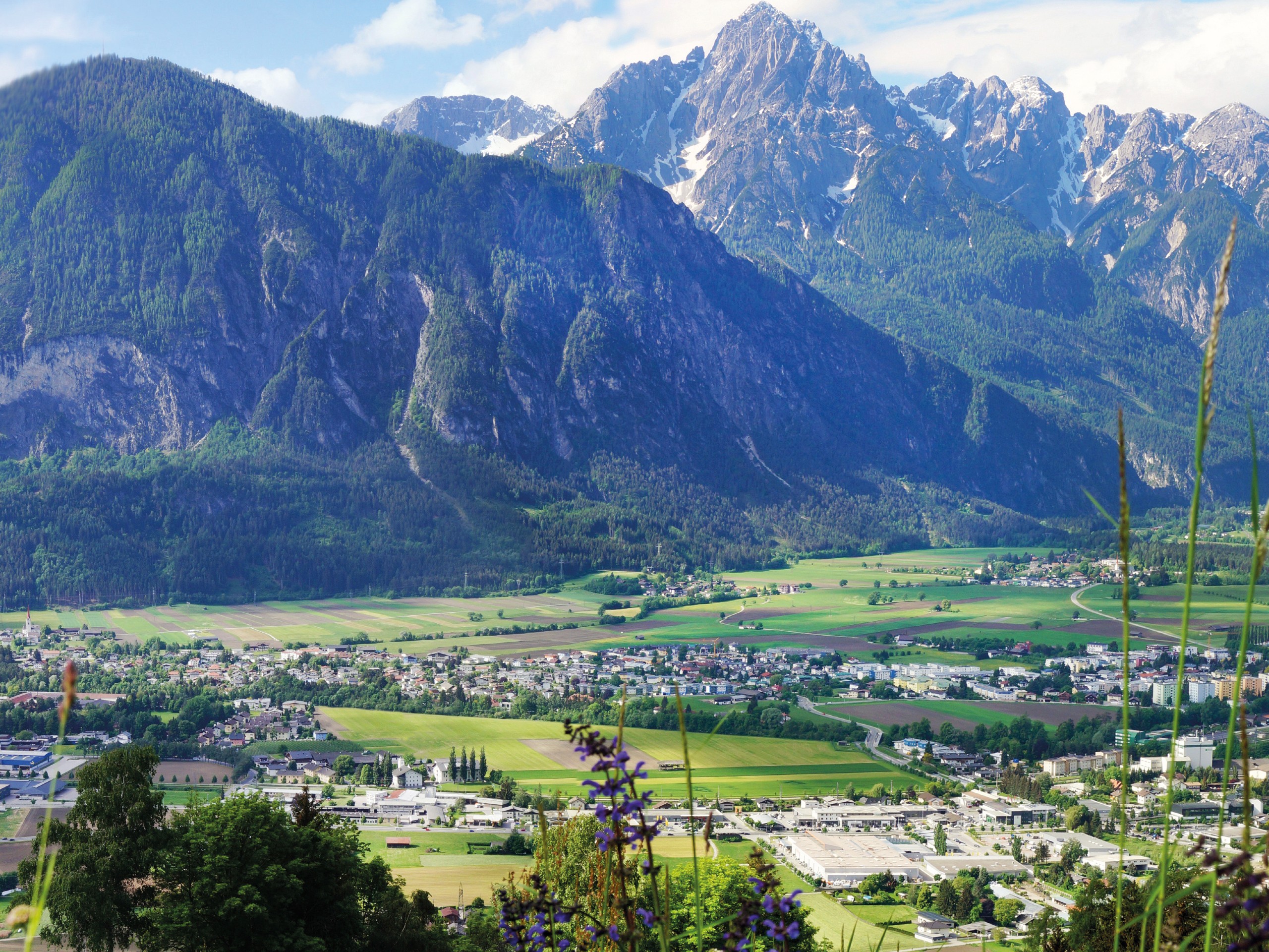 Beautiful valley seen while cycling the Drau Path