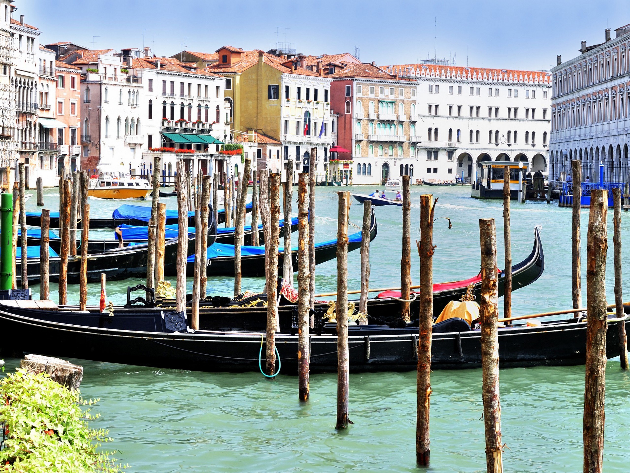 Wide channel and small marina in Venice