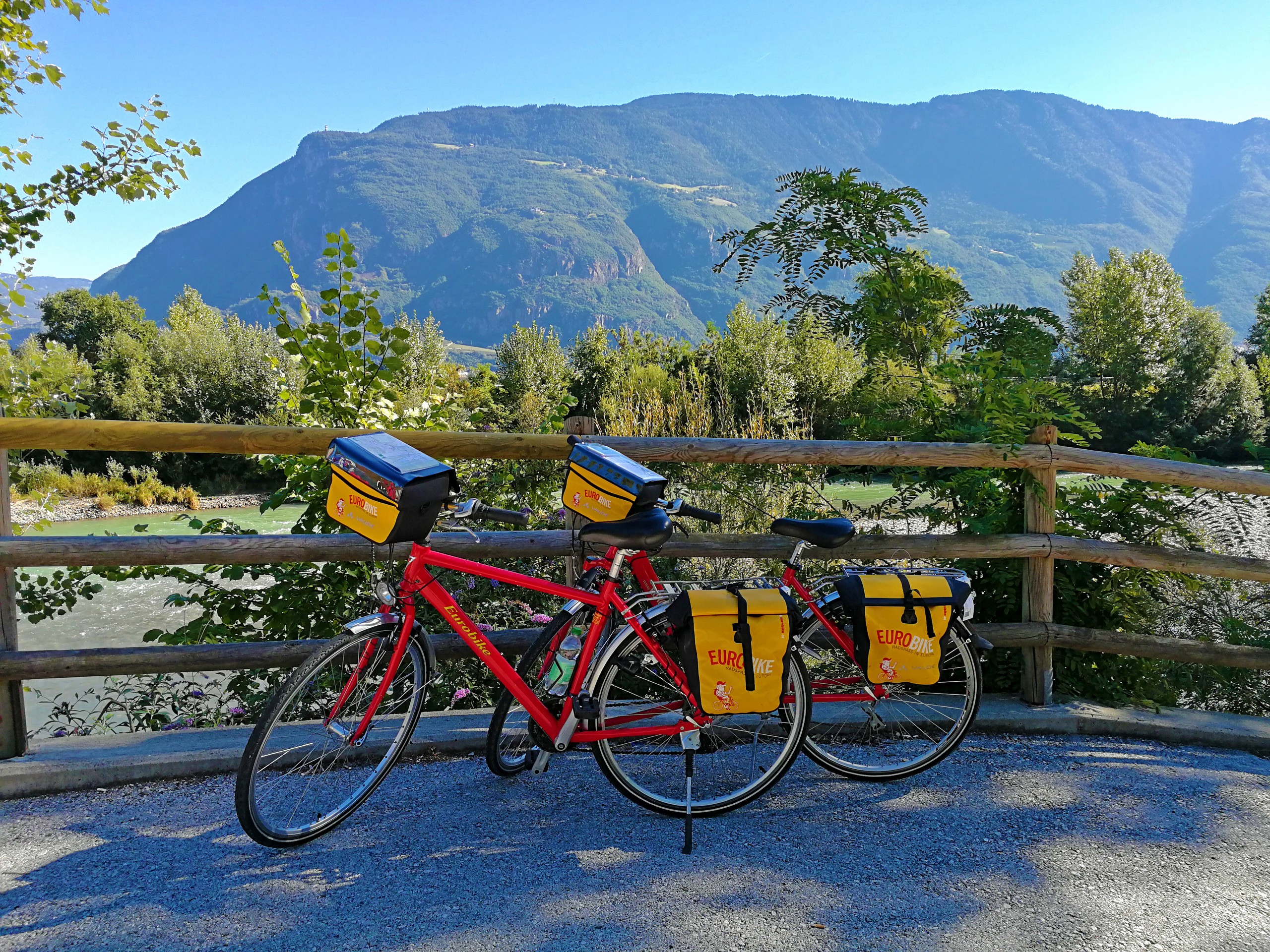 Bikes parked in Italy