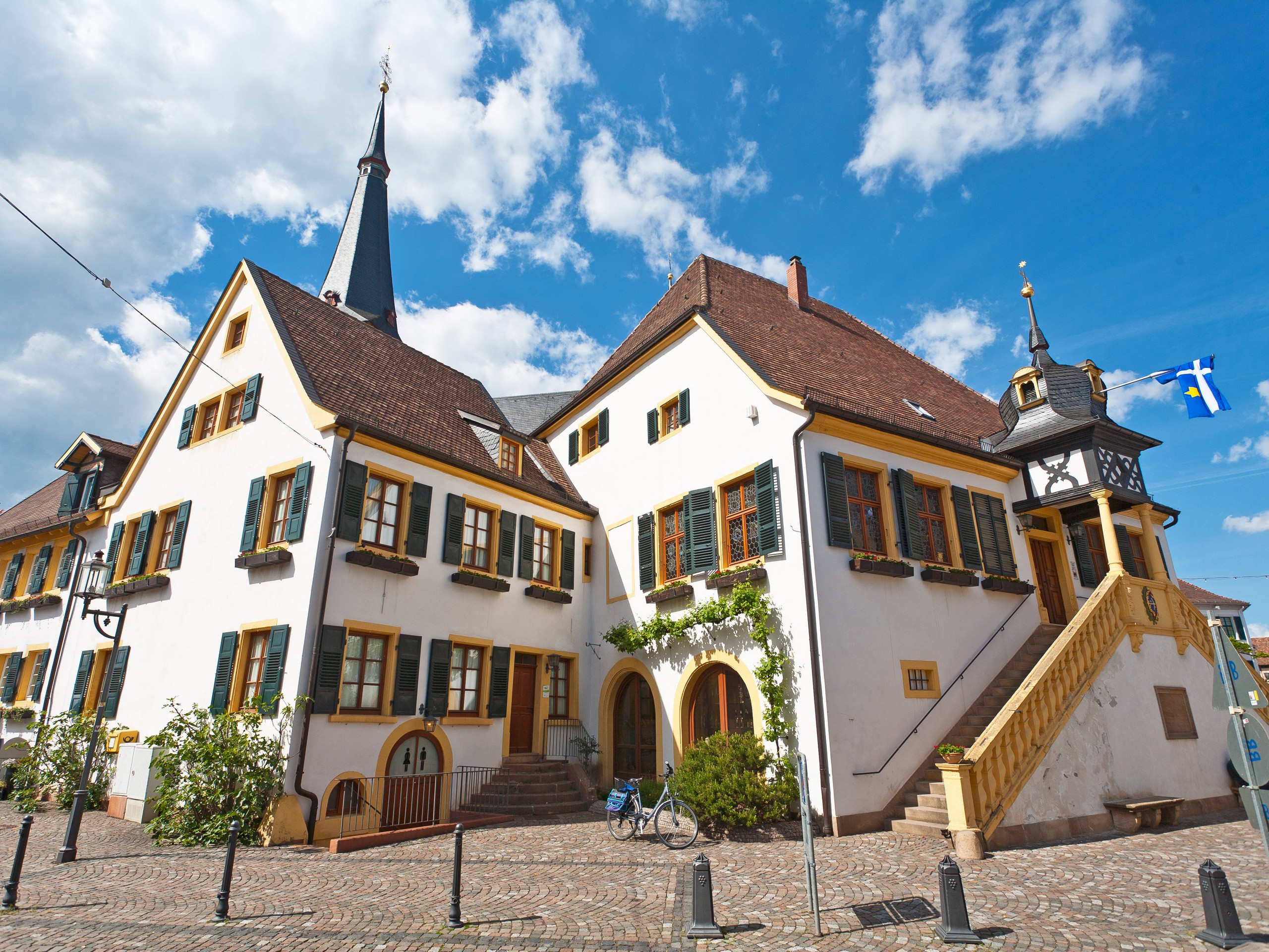 Small oldtown of one of the towns visited while biking in the Rhine region