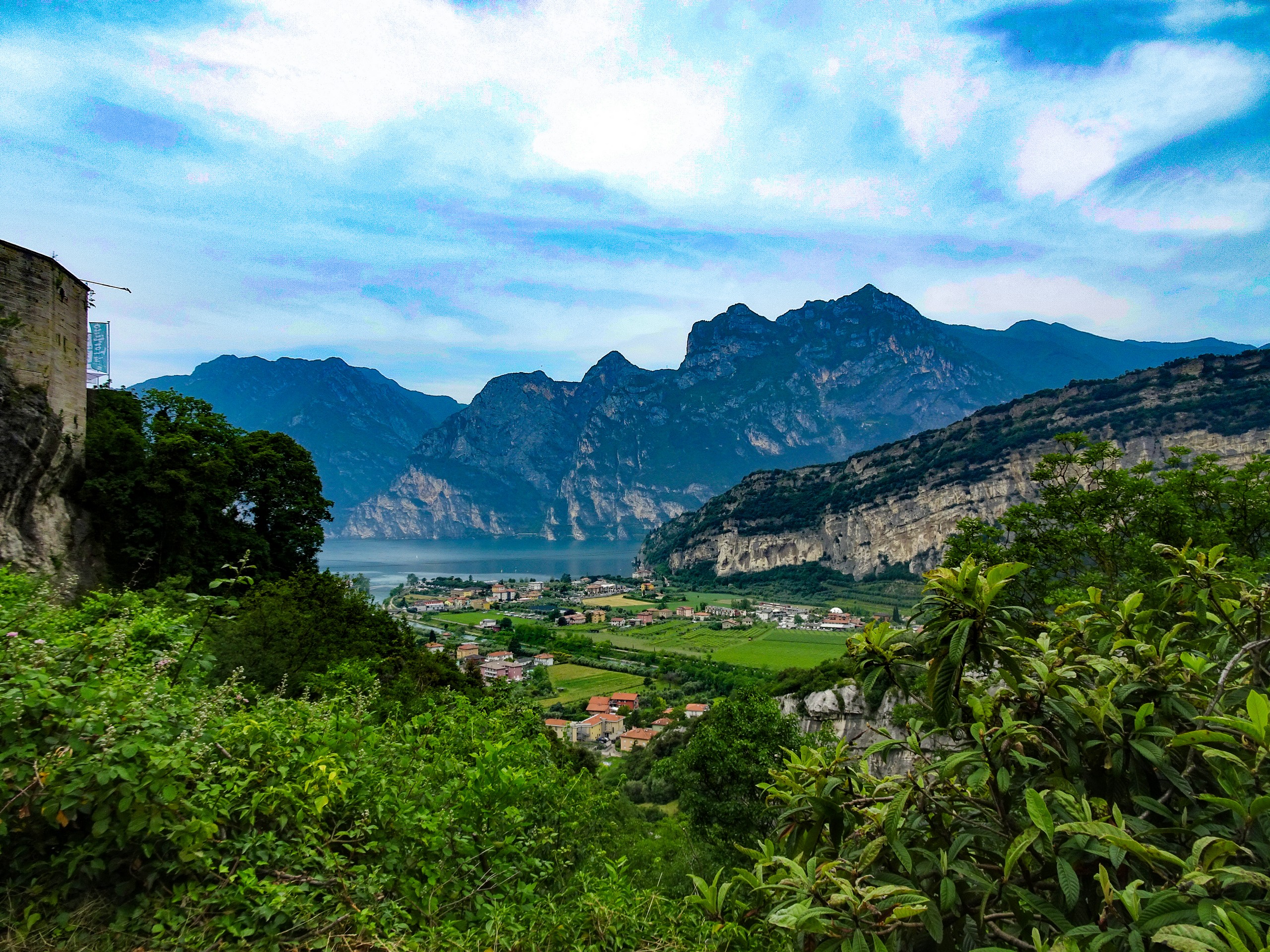 Lake views from cycling route between Innsbruck and Verona