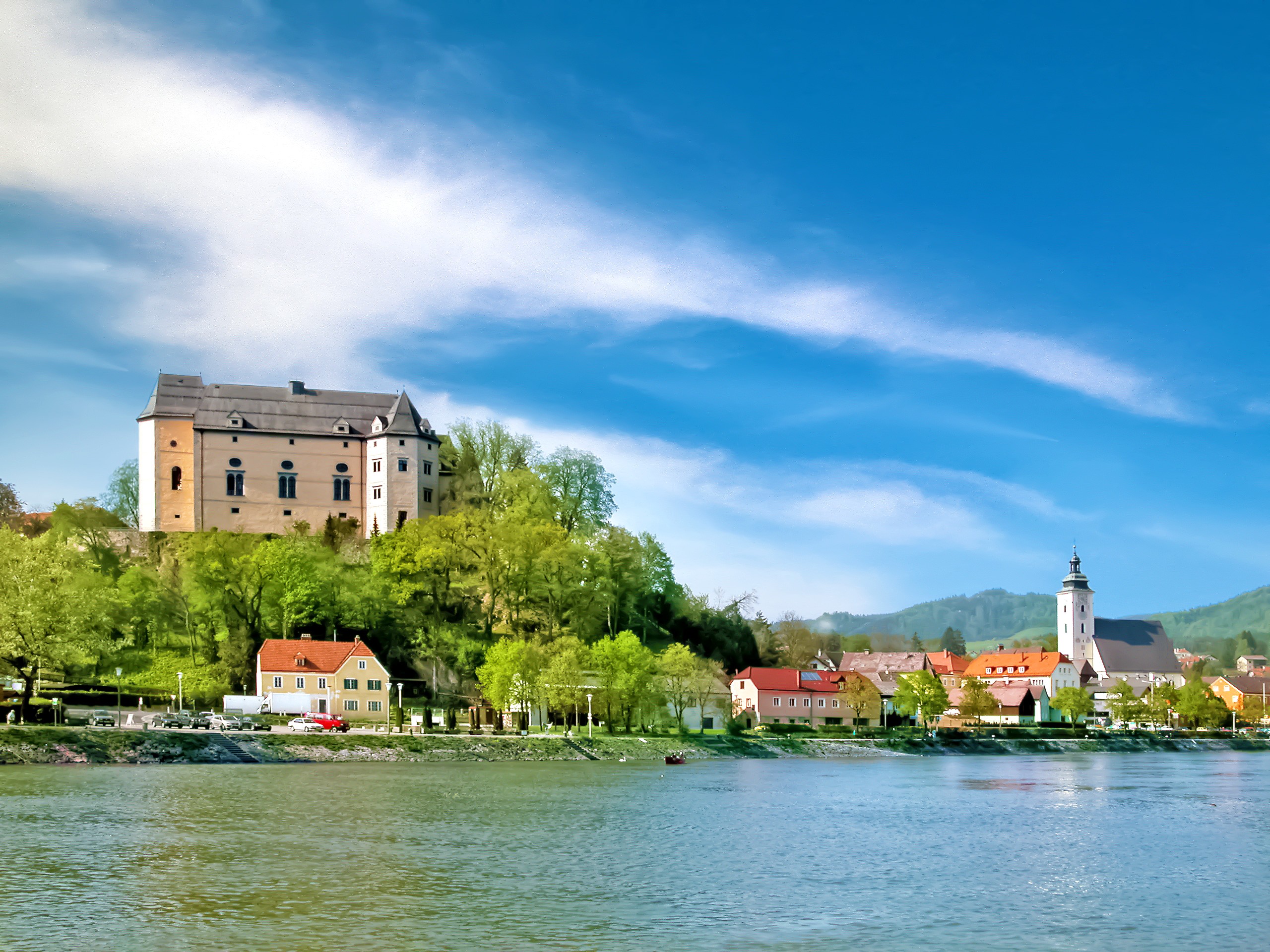 Stunning architecture along the Danube river