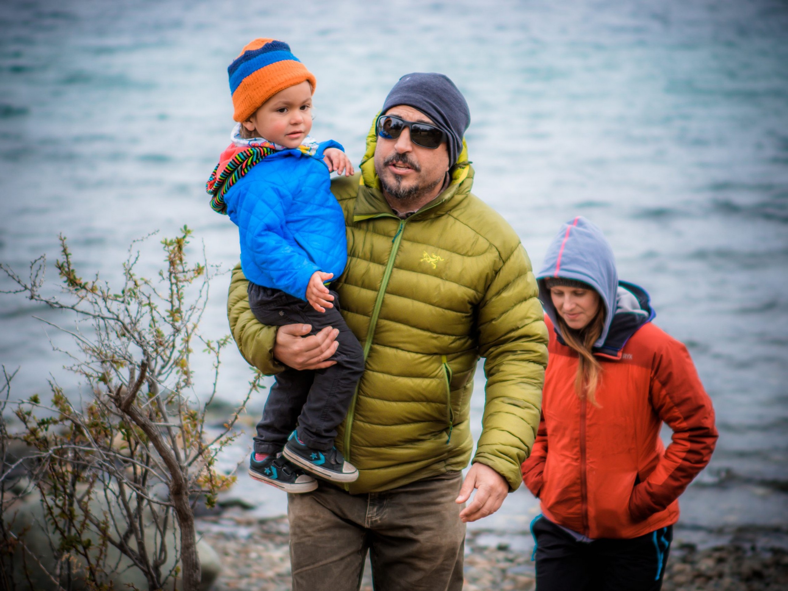 Family of three in Patagonia