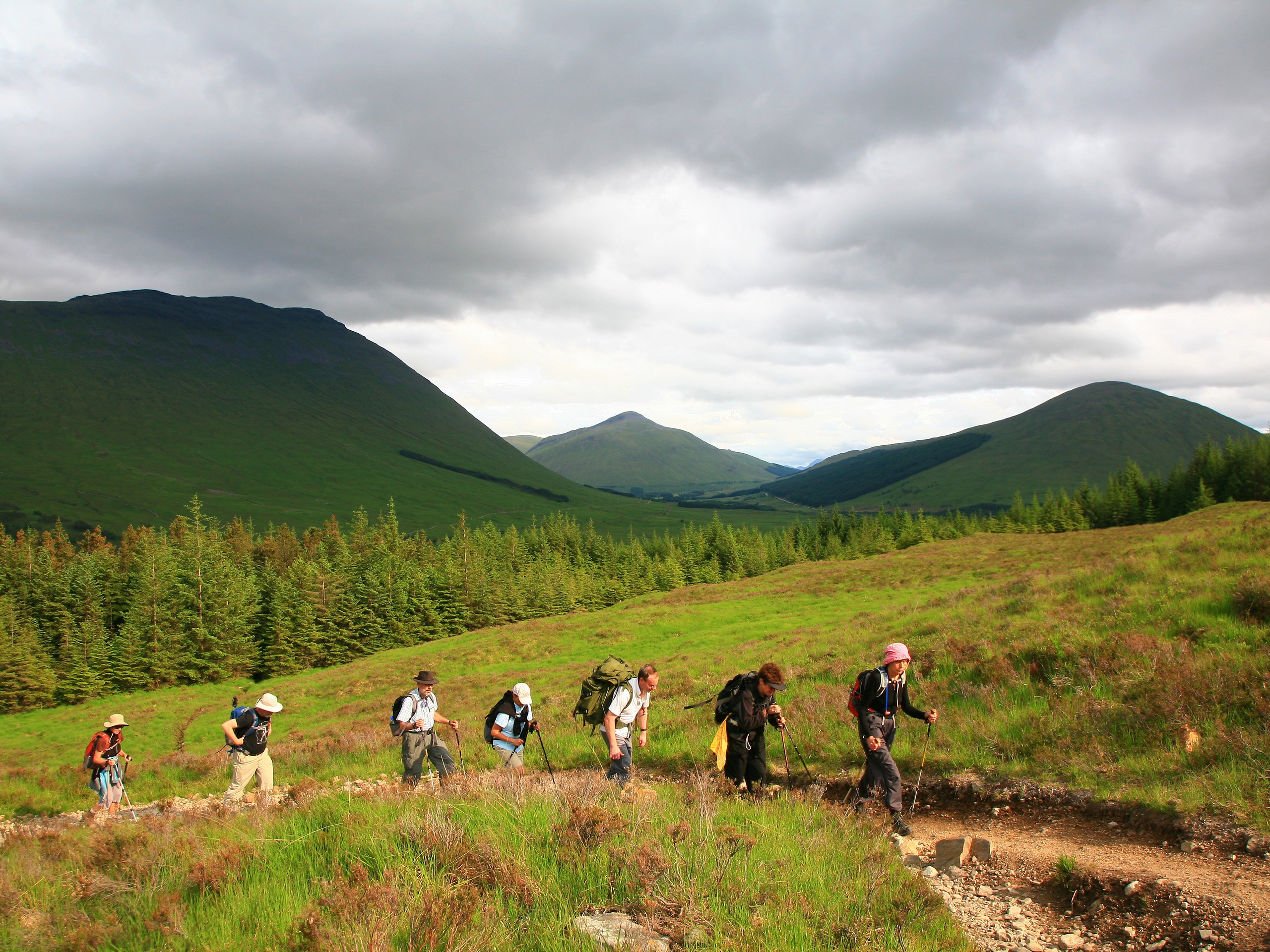 Walking up Mam Carraigh (c)John Millen