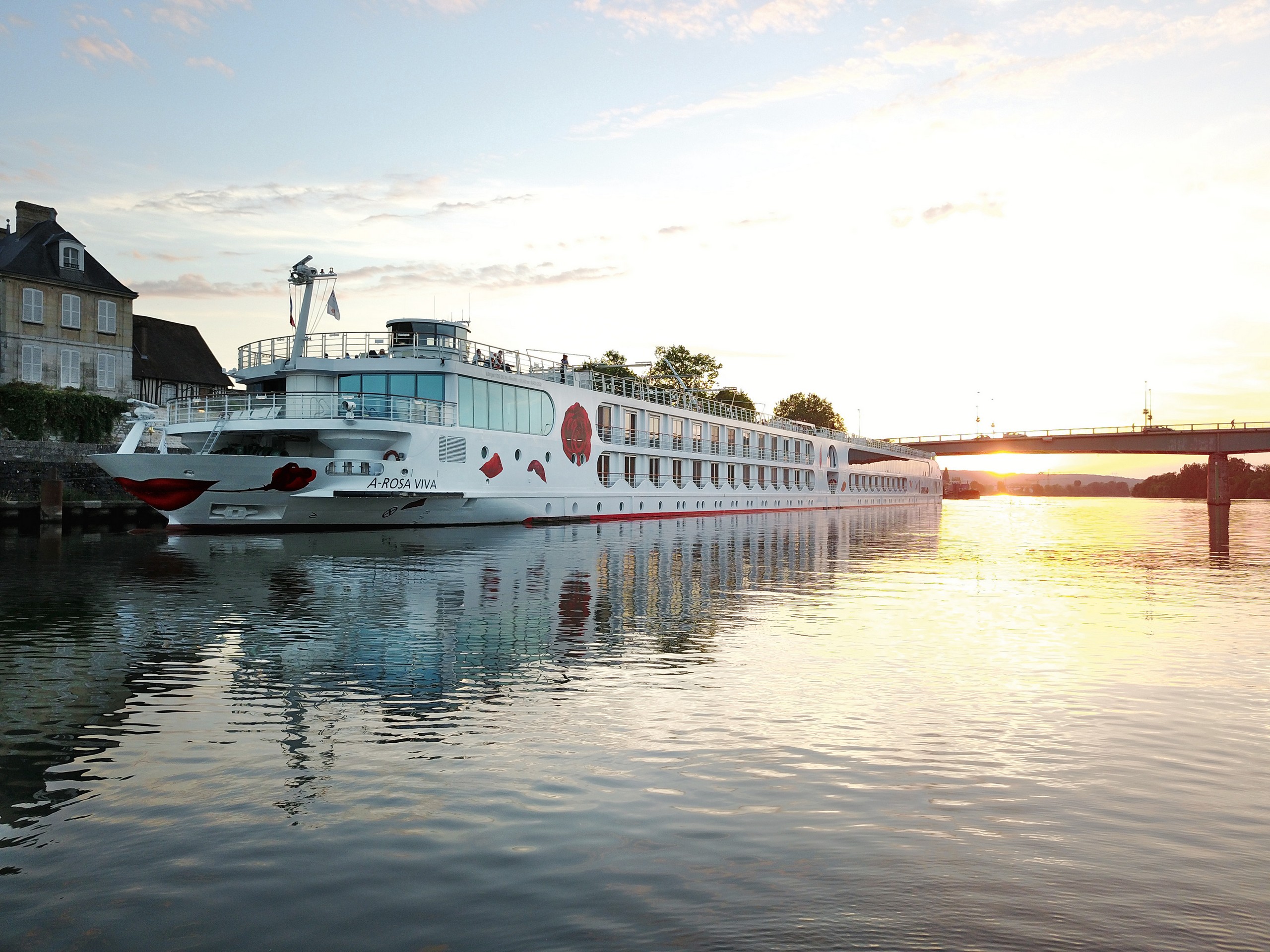 Crusie ship on Seine River