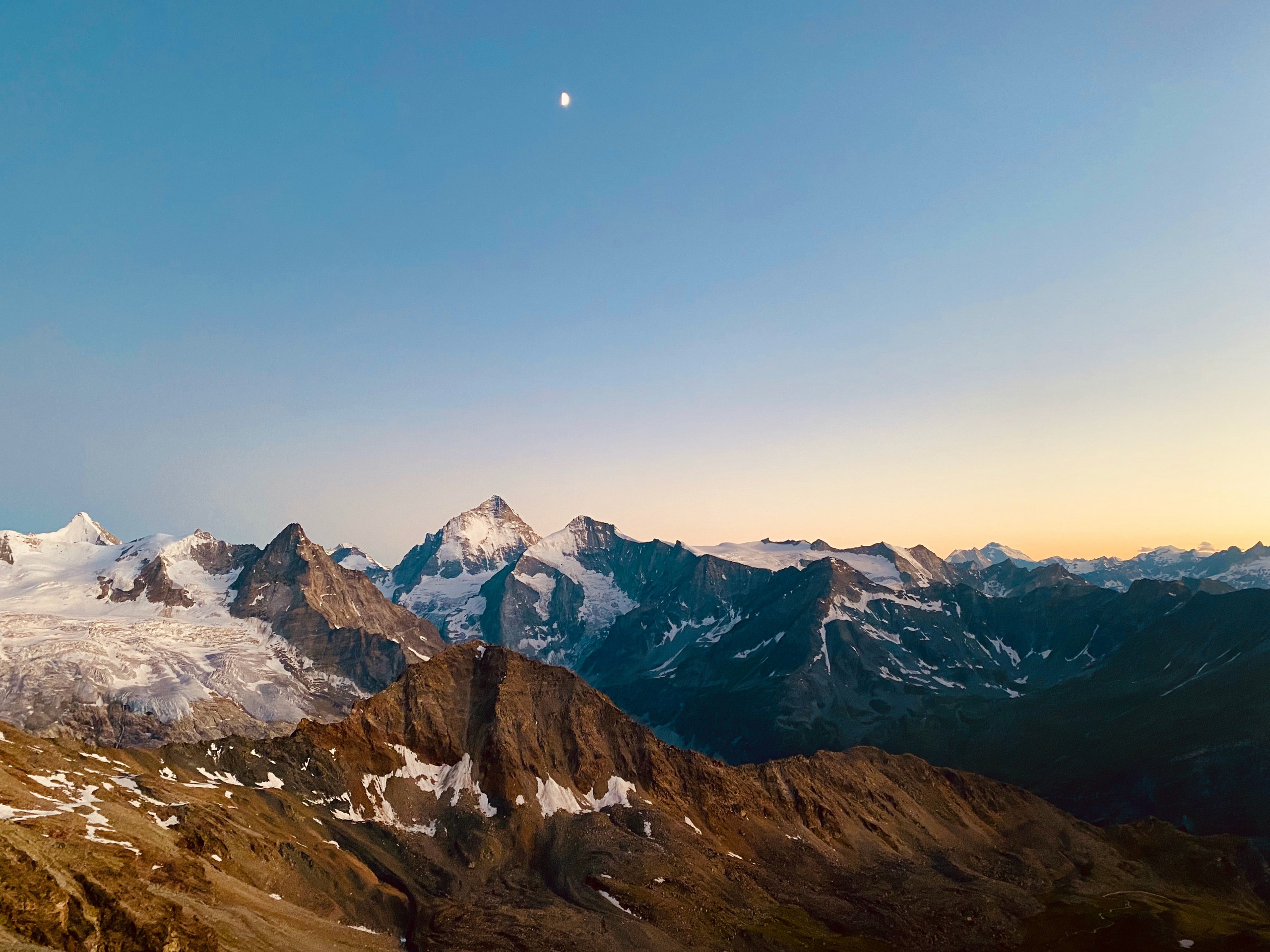 Mountains seen along the Italian and Swiss border in the Alps