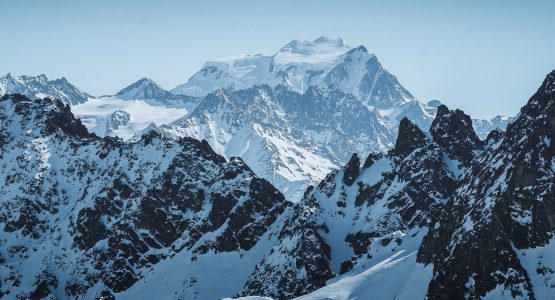 Stunning mountain peaks betweeh Chamonix and Zermatt