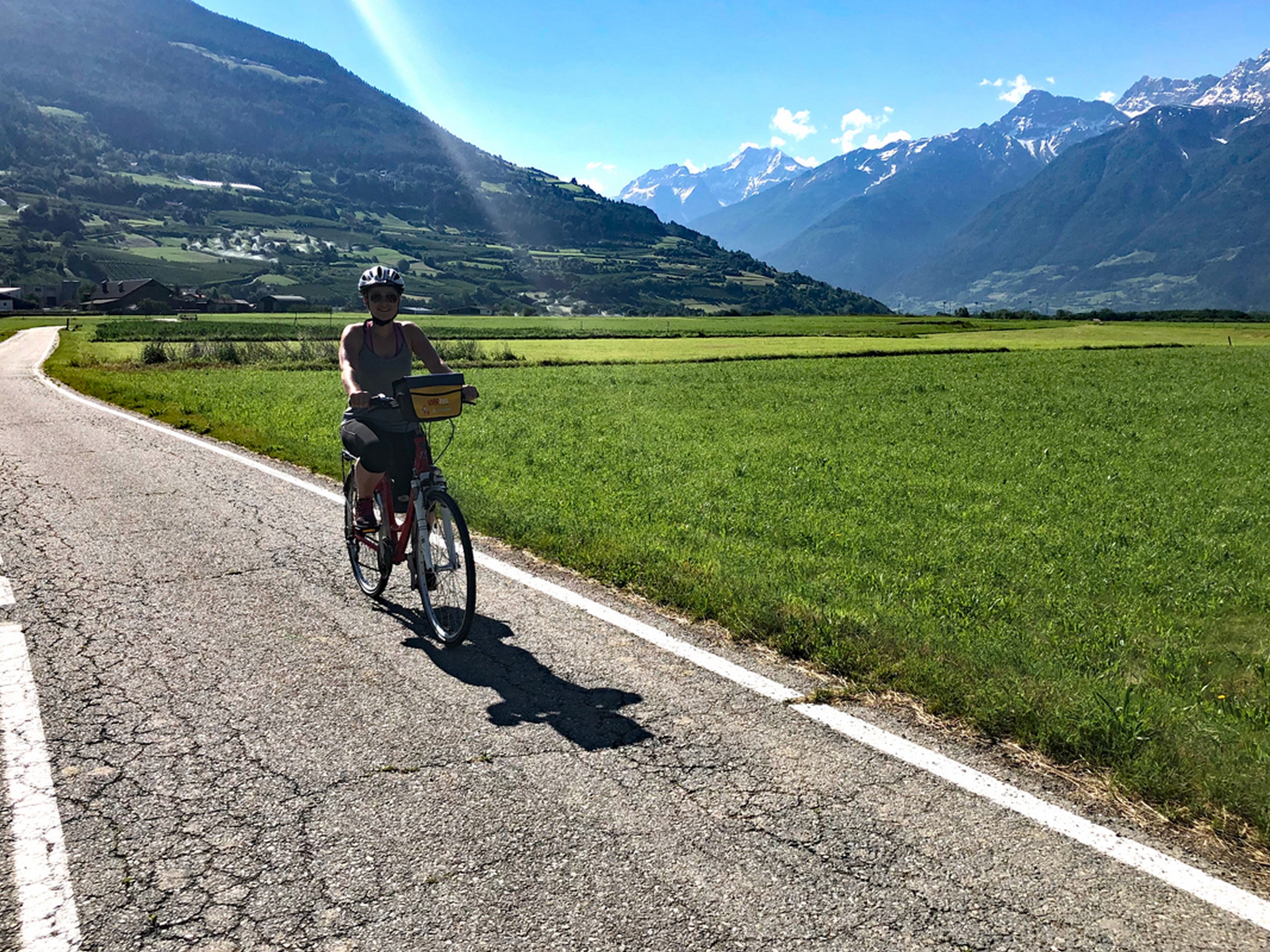 Biking path in Northern Italy