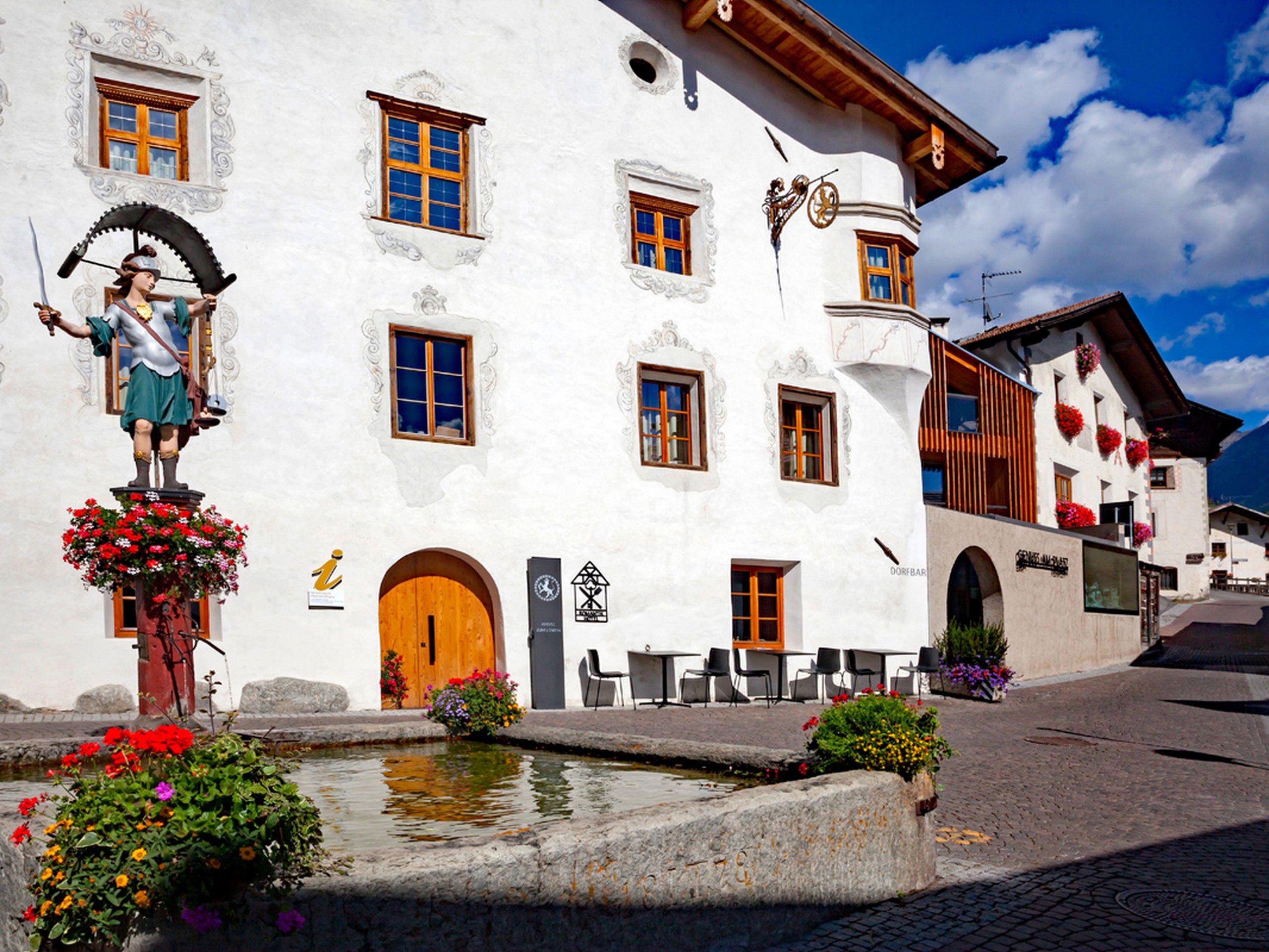 Biking in small towns of South Tyrol in Italy