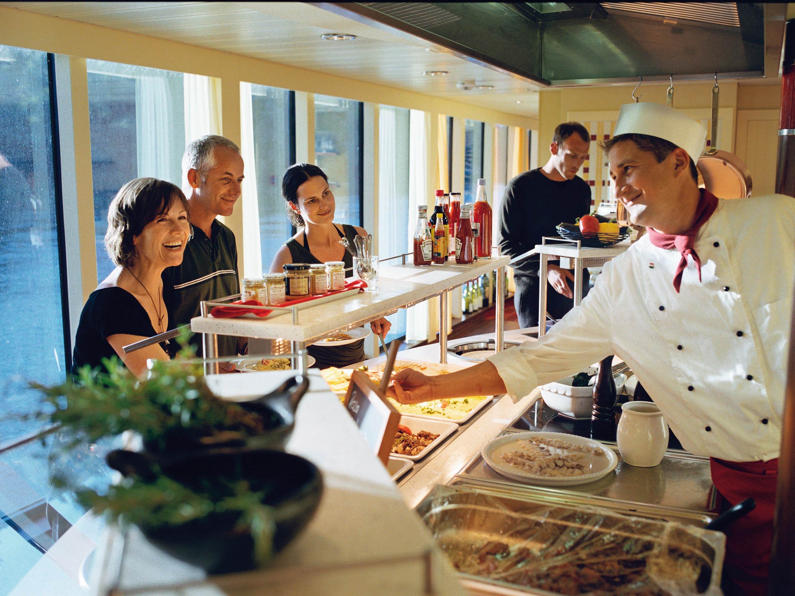 Buffet on Rhone River cruise