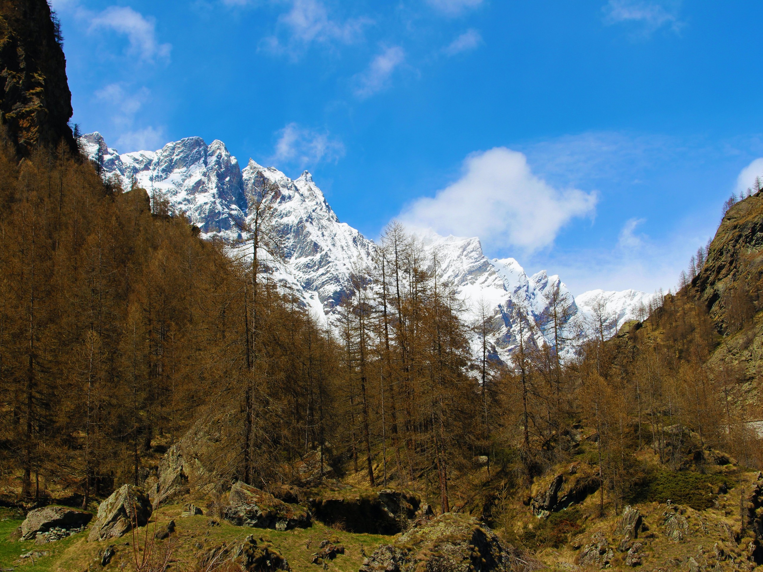 Beautiful mountain range in Italian Alps