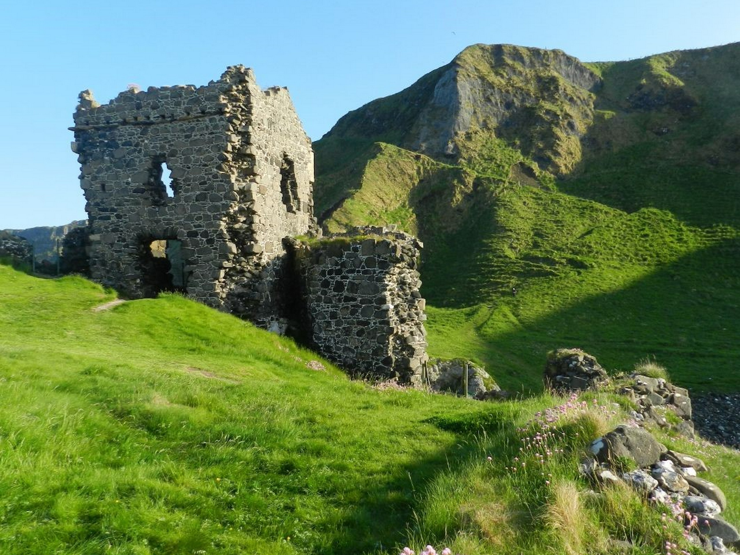 Beautiful castle view seen in Wales, while on a self-guided castle walk