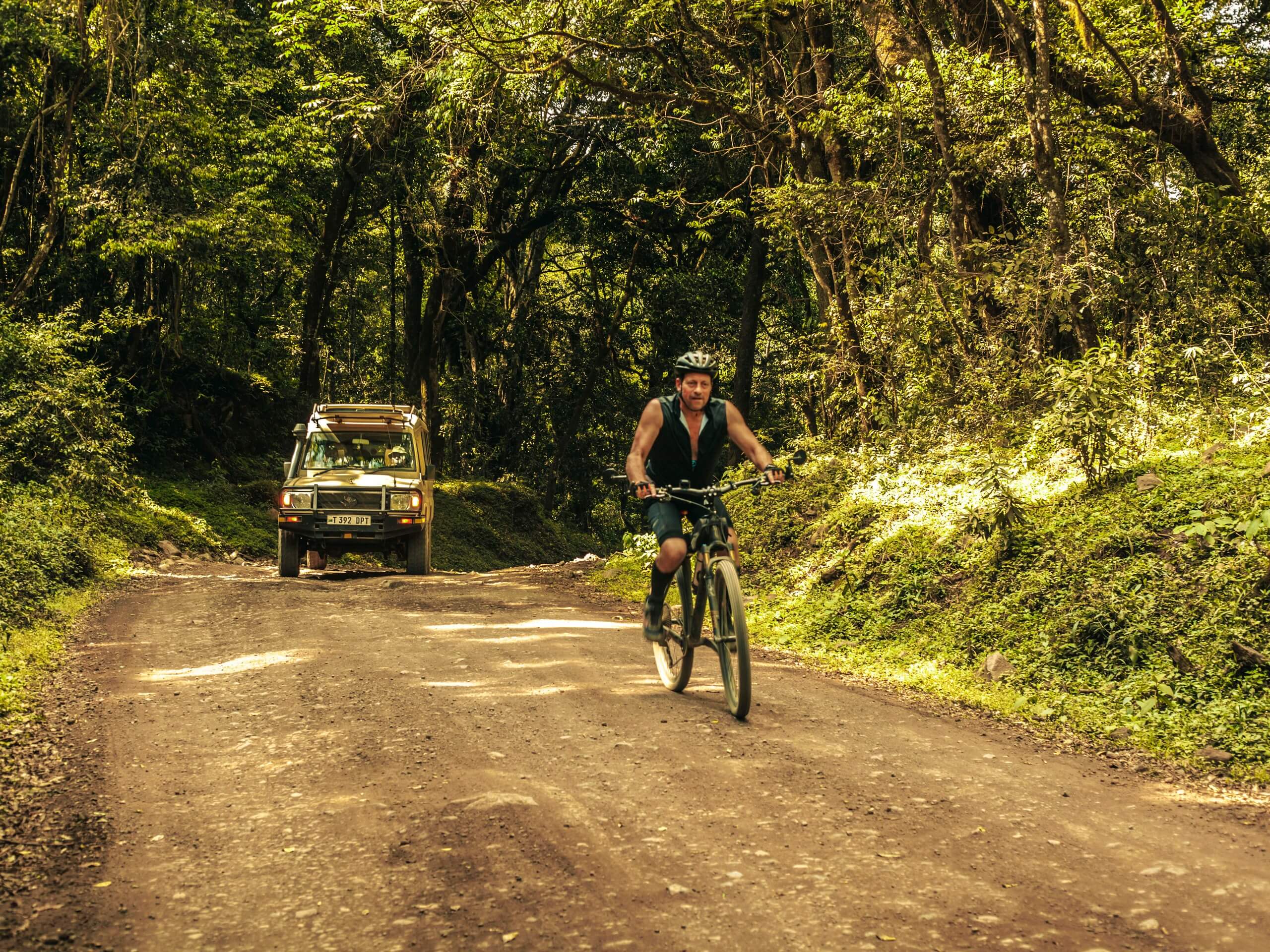 Mountain Biking from Kilimanjaro towards Indian Ocean with a guided group 08