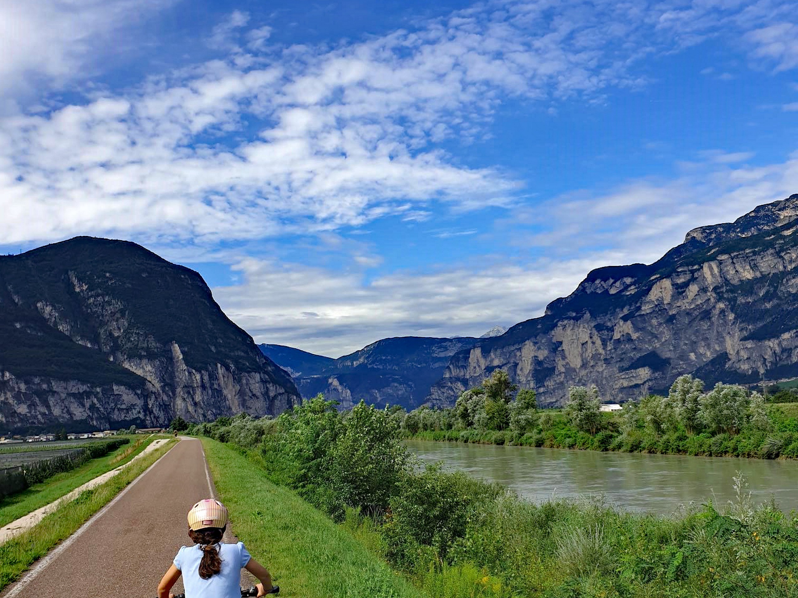 Beautiful valley along the river in South Tyrol