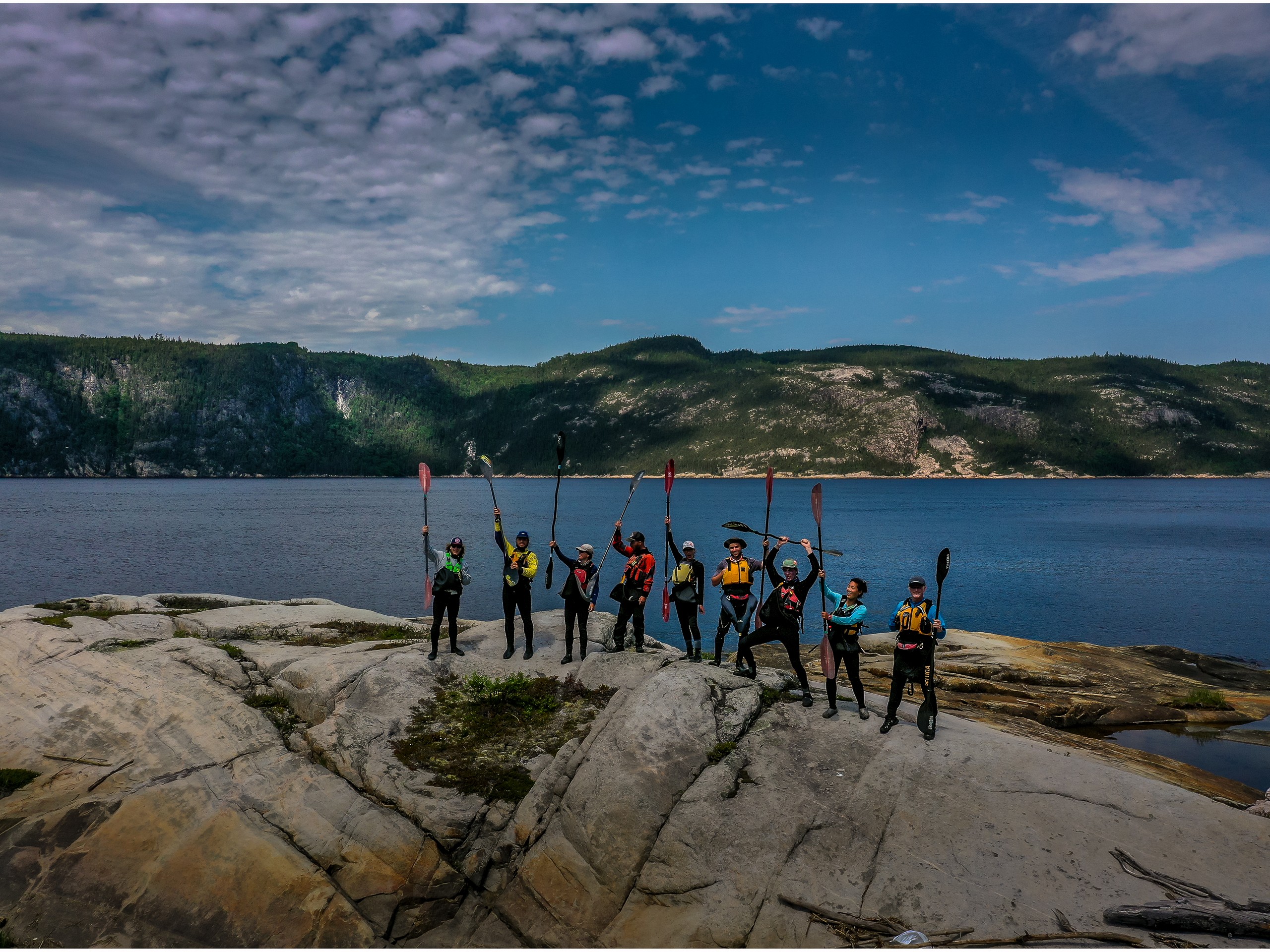 Enjoying the sea kayaking tour in Quebec