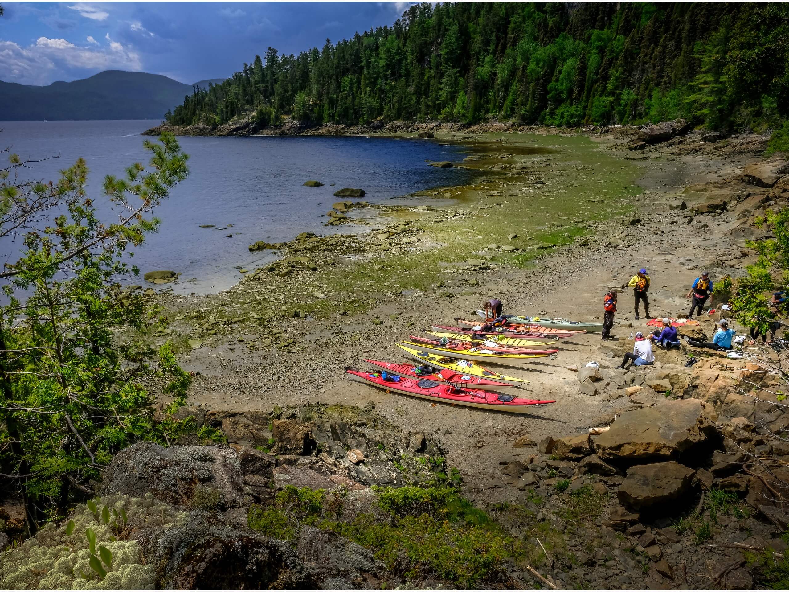 Kayaks on the shore, Quebec