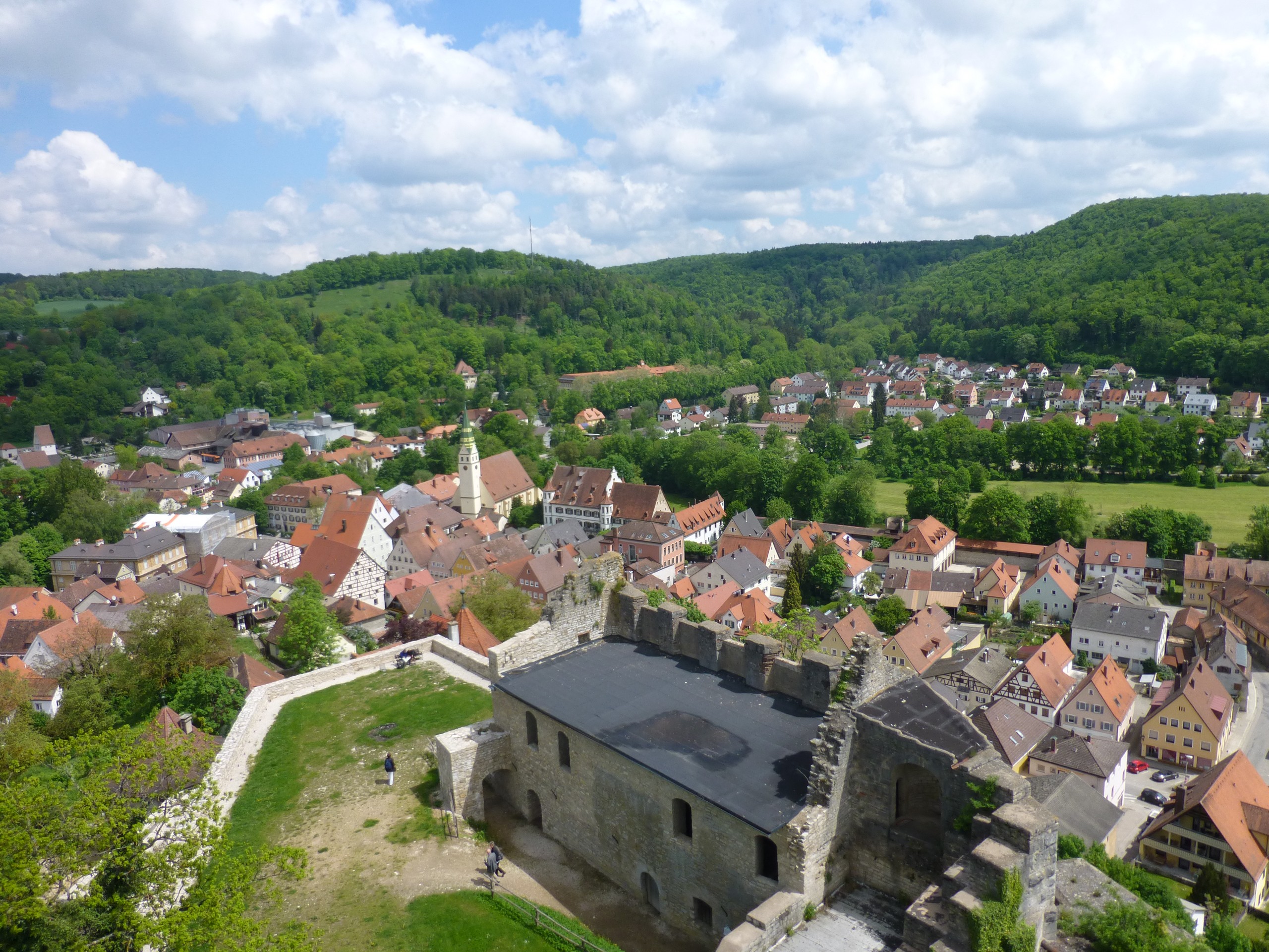 Altmühltal Panorama Trail Tour - Red rooftops seen from Panorama trail in Germany