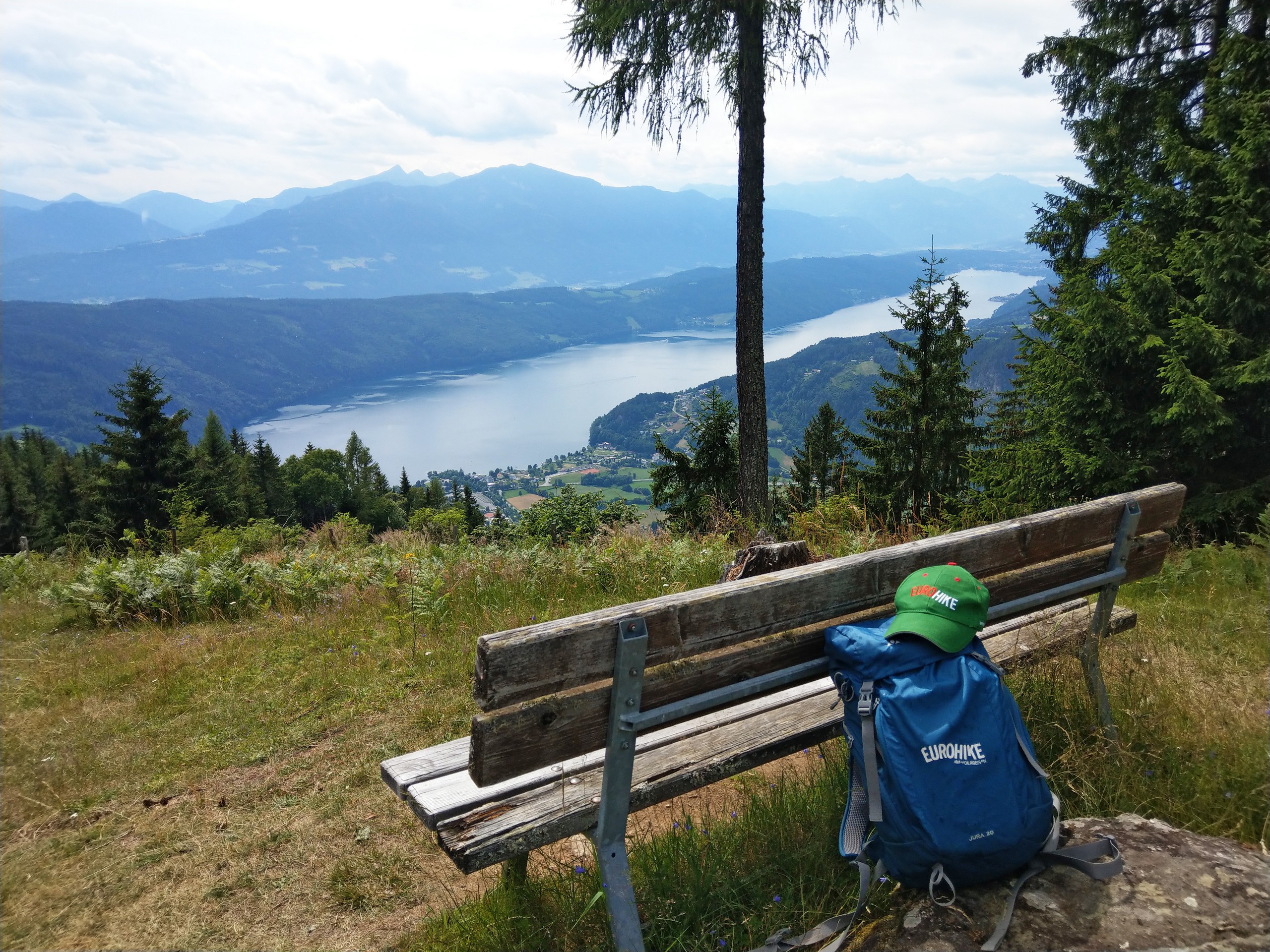 Bench with a view in Carinthia, Austria