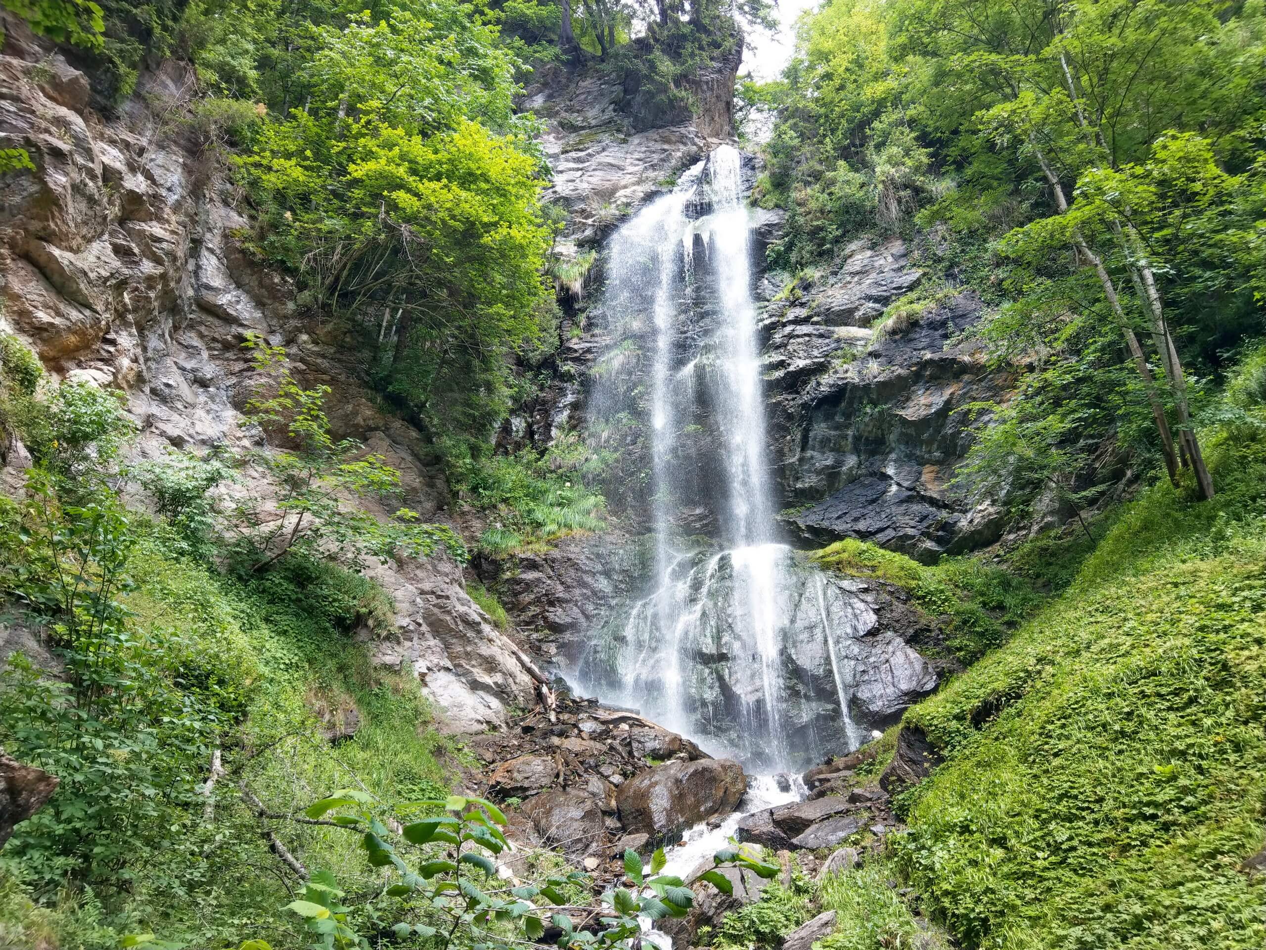 Waterfall along the Carinthian Lakes walking route in Austria