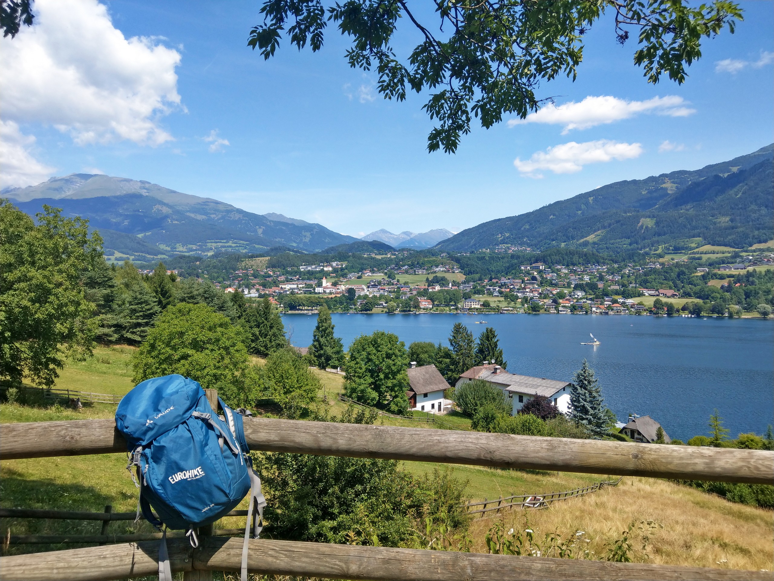 Walking along one of the beautiful Carinthian Lakes in Austria