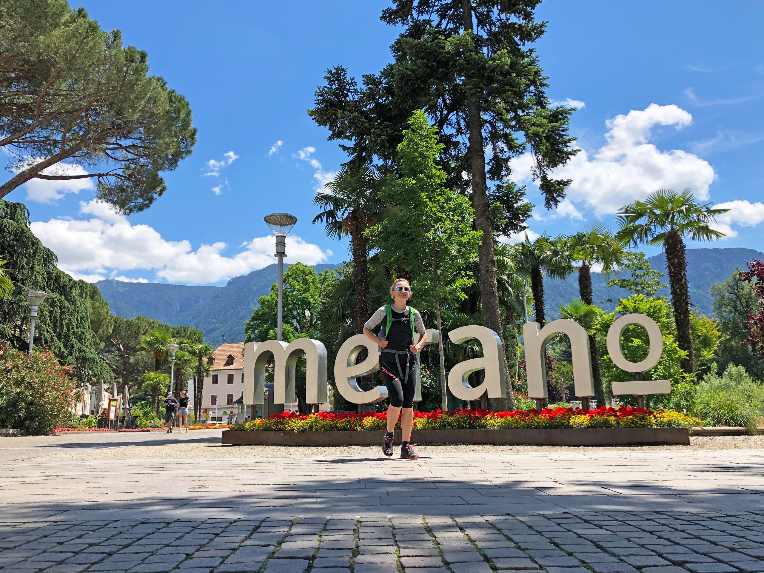 Hiker reaching Merano