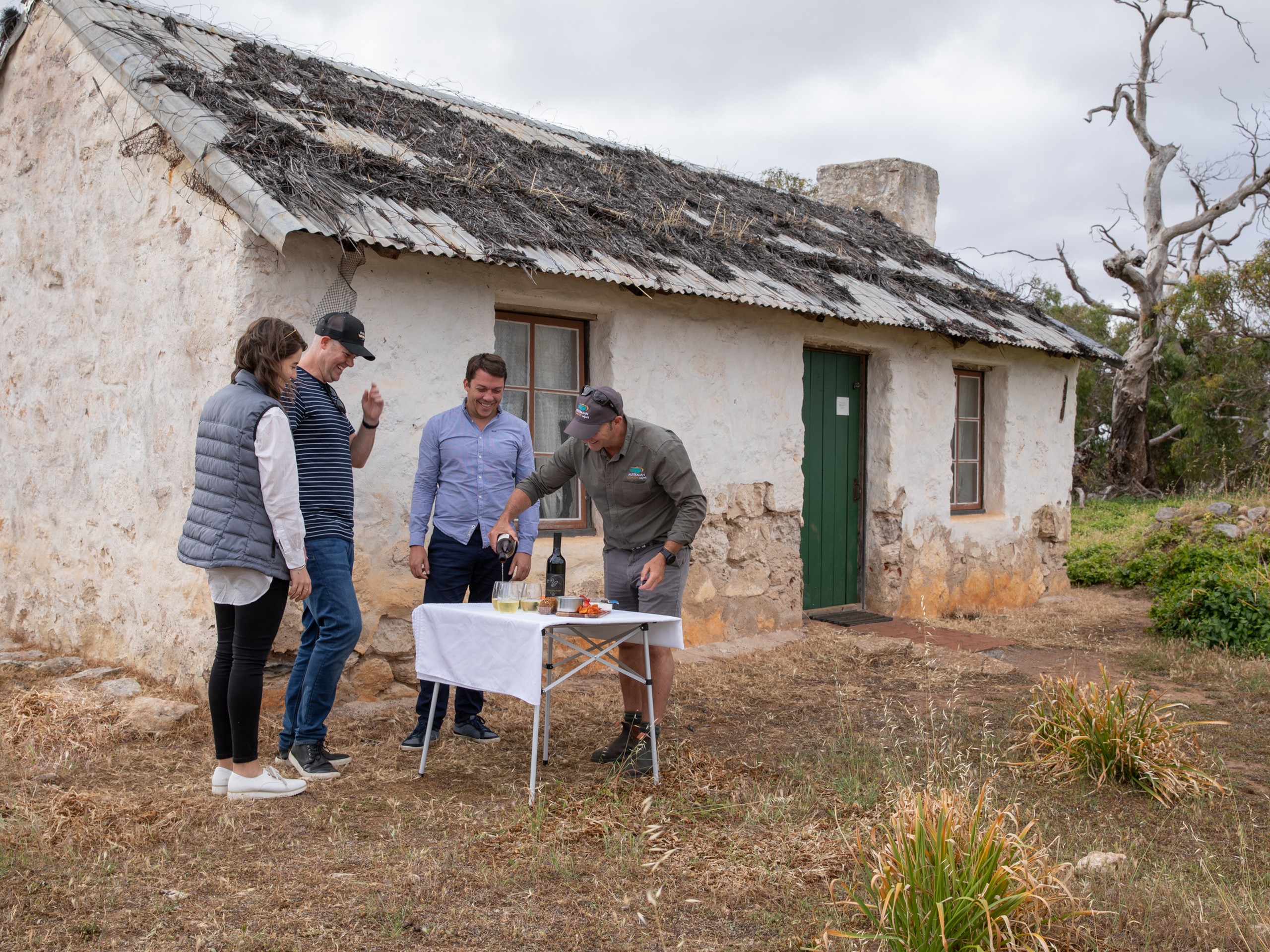 Serving oysters on Coffin Bay Oyster Tour 2