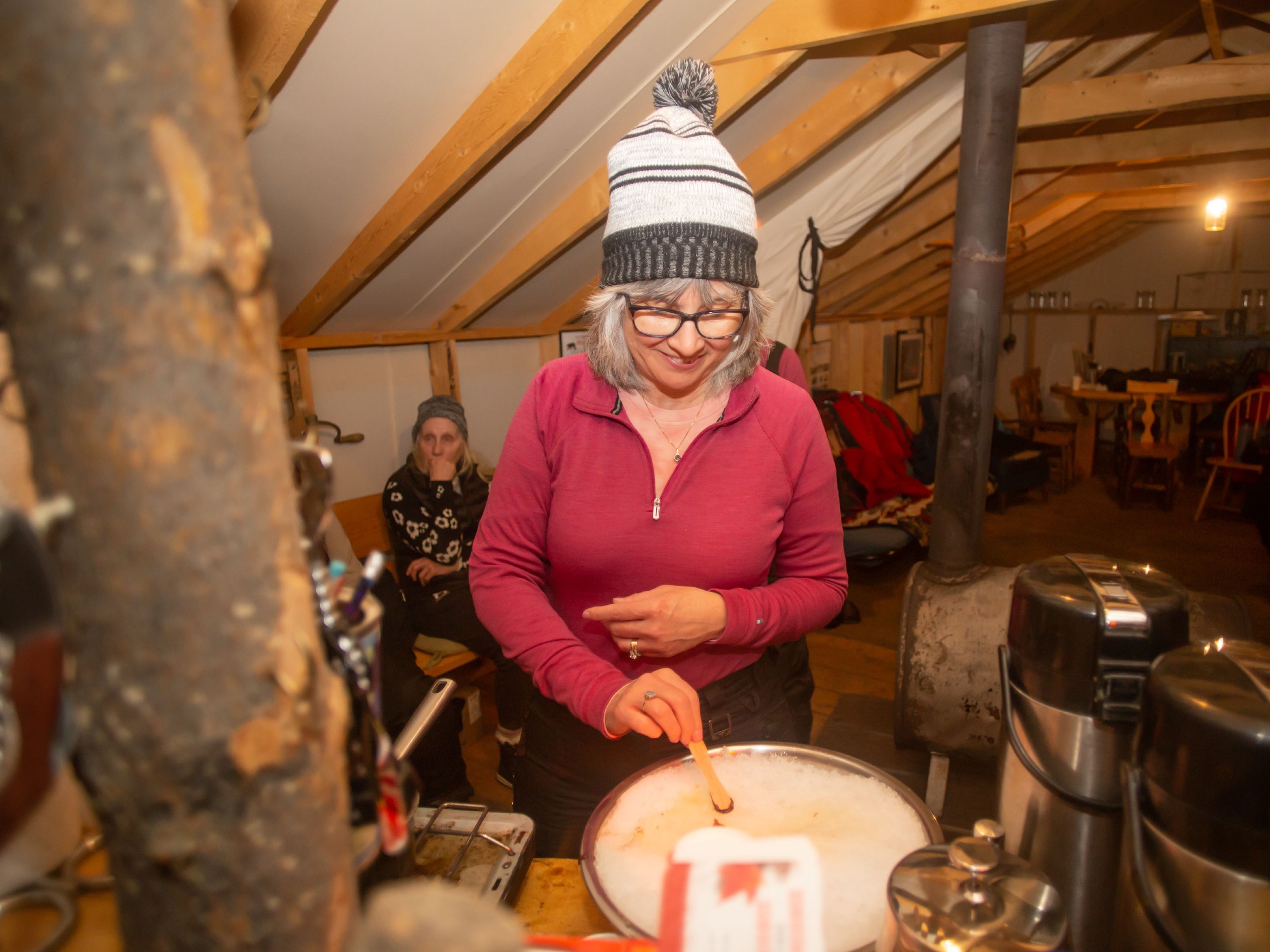 Dinner time while on an Aurora Borealis tour