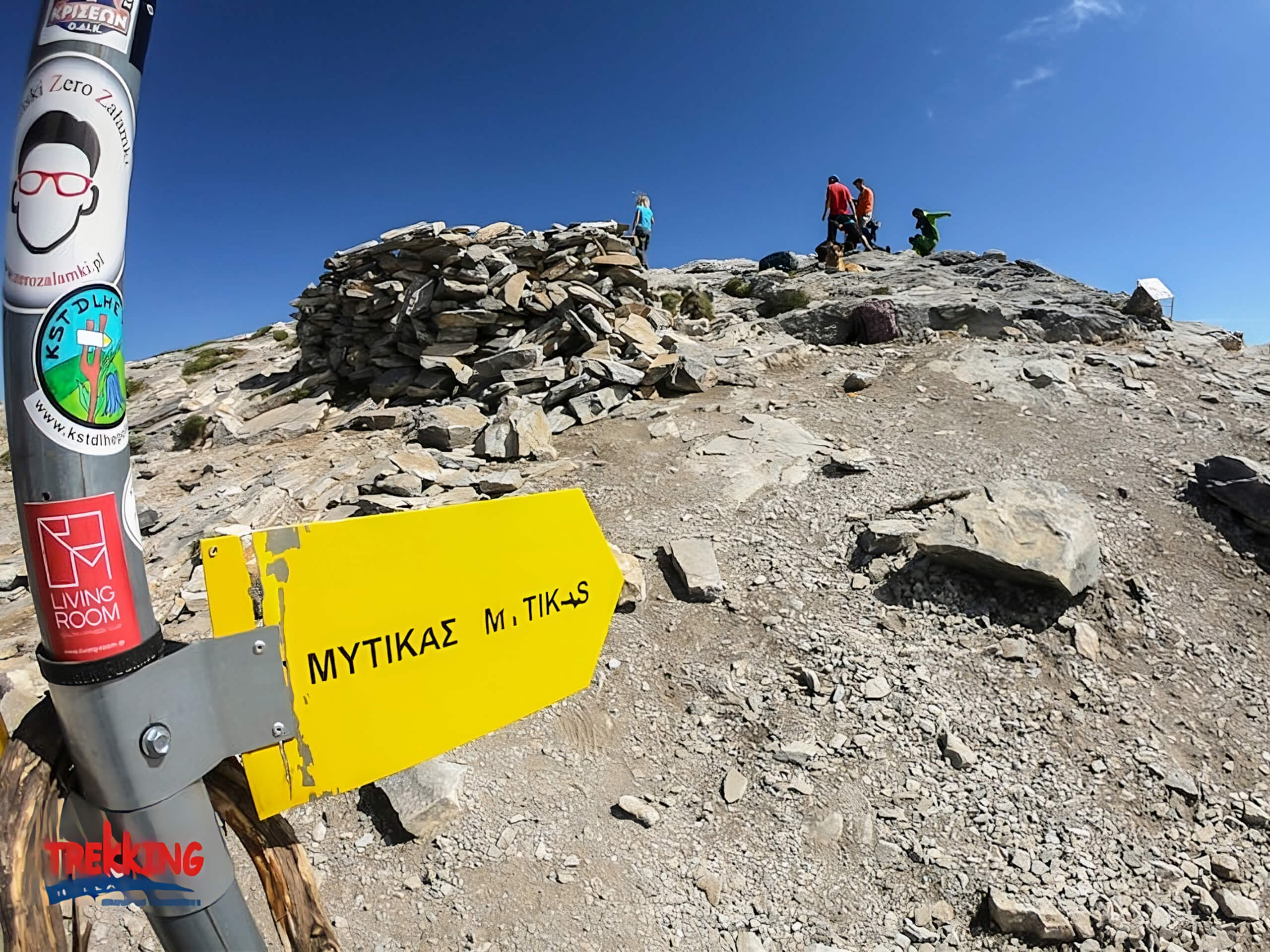 On the summit of Mount Olympus in Greece