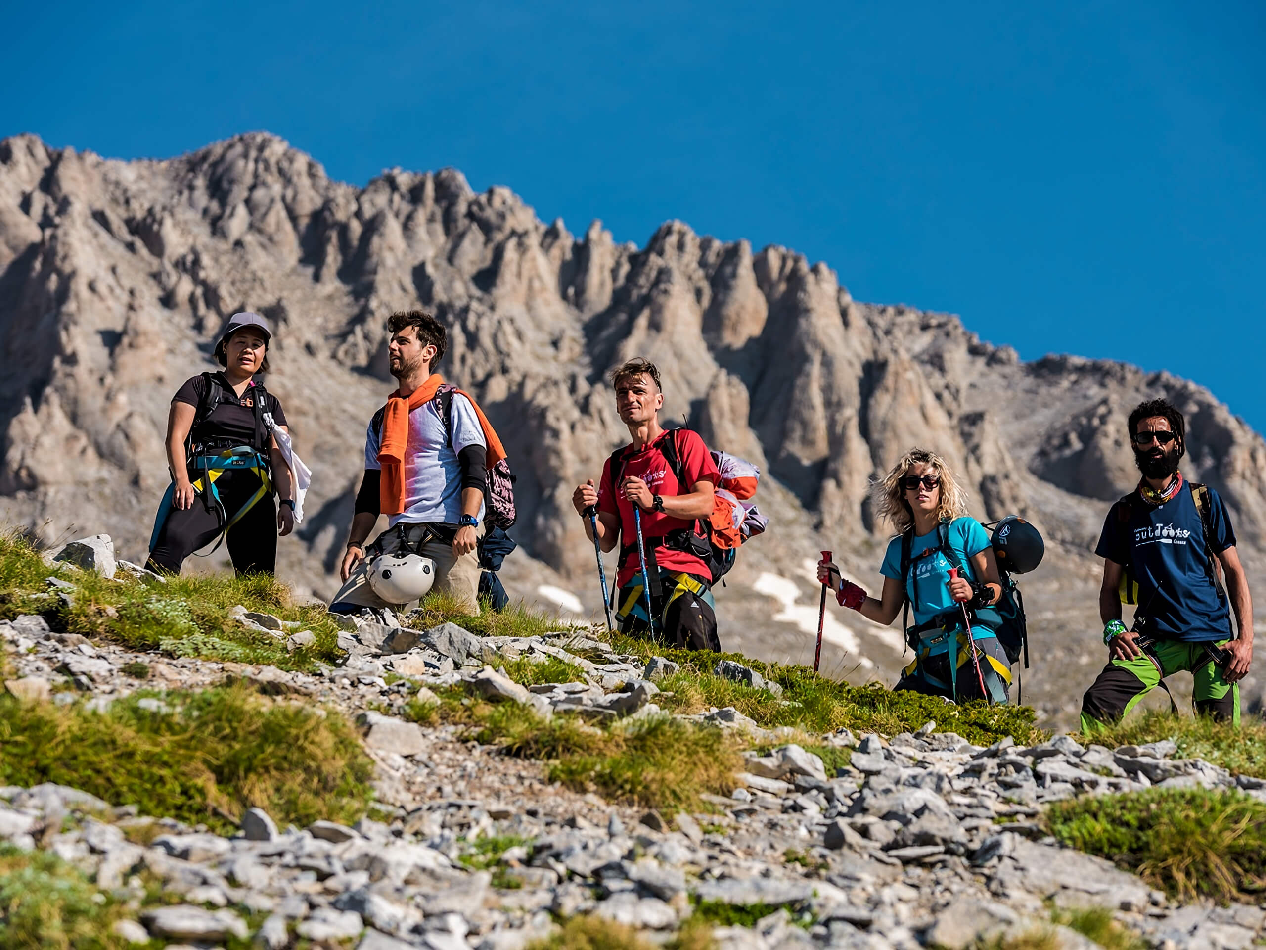 Beautiful views on the guided climb up Mount Olympus