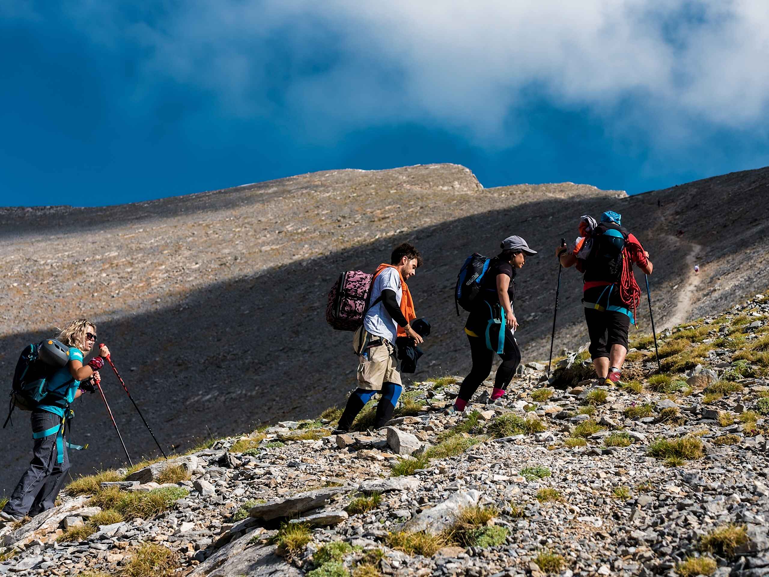 The path to the top of Mount Olympus