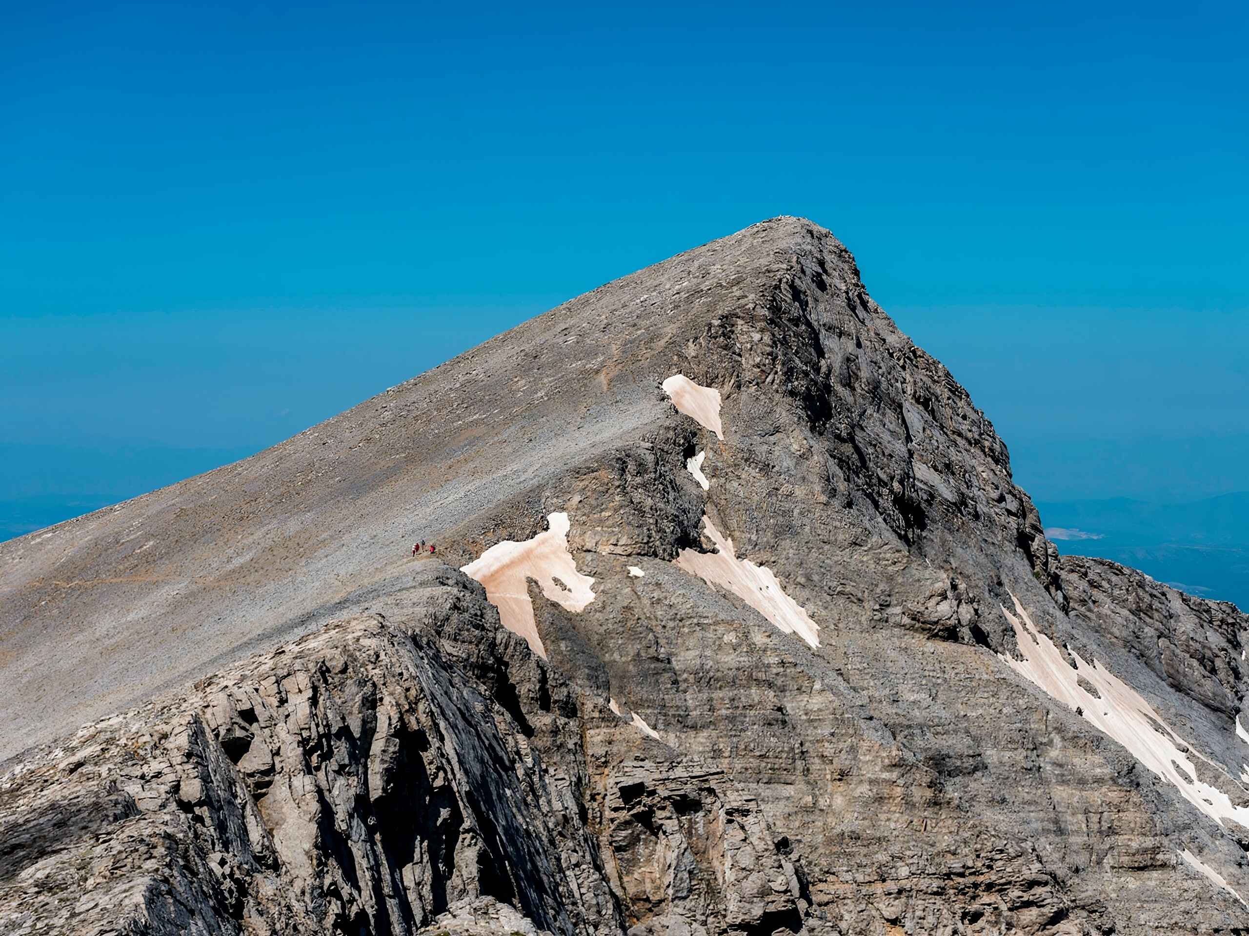 View of the route up Mount Olympus