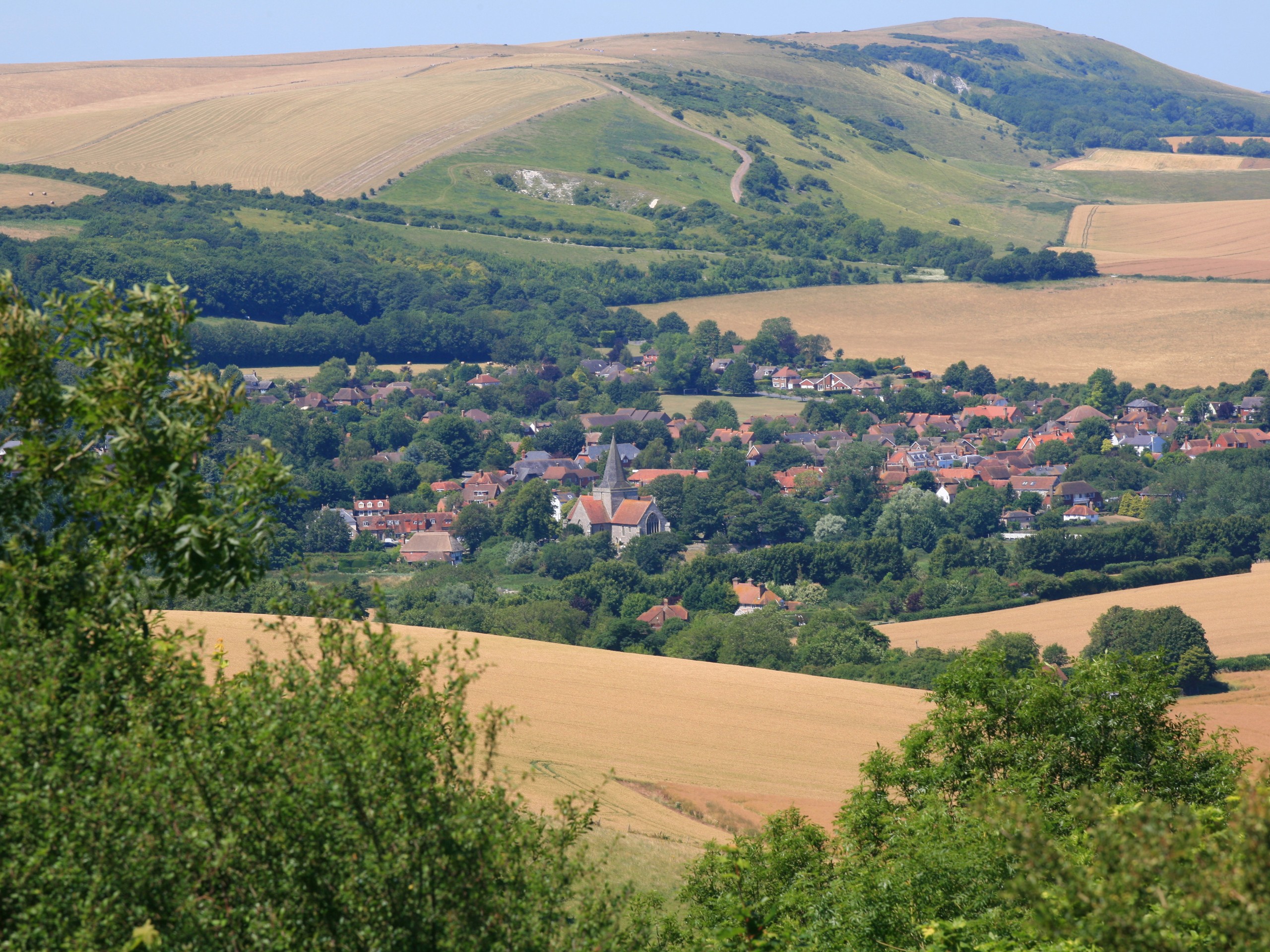 Alfriston nestled in the South Downs