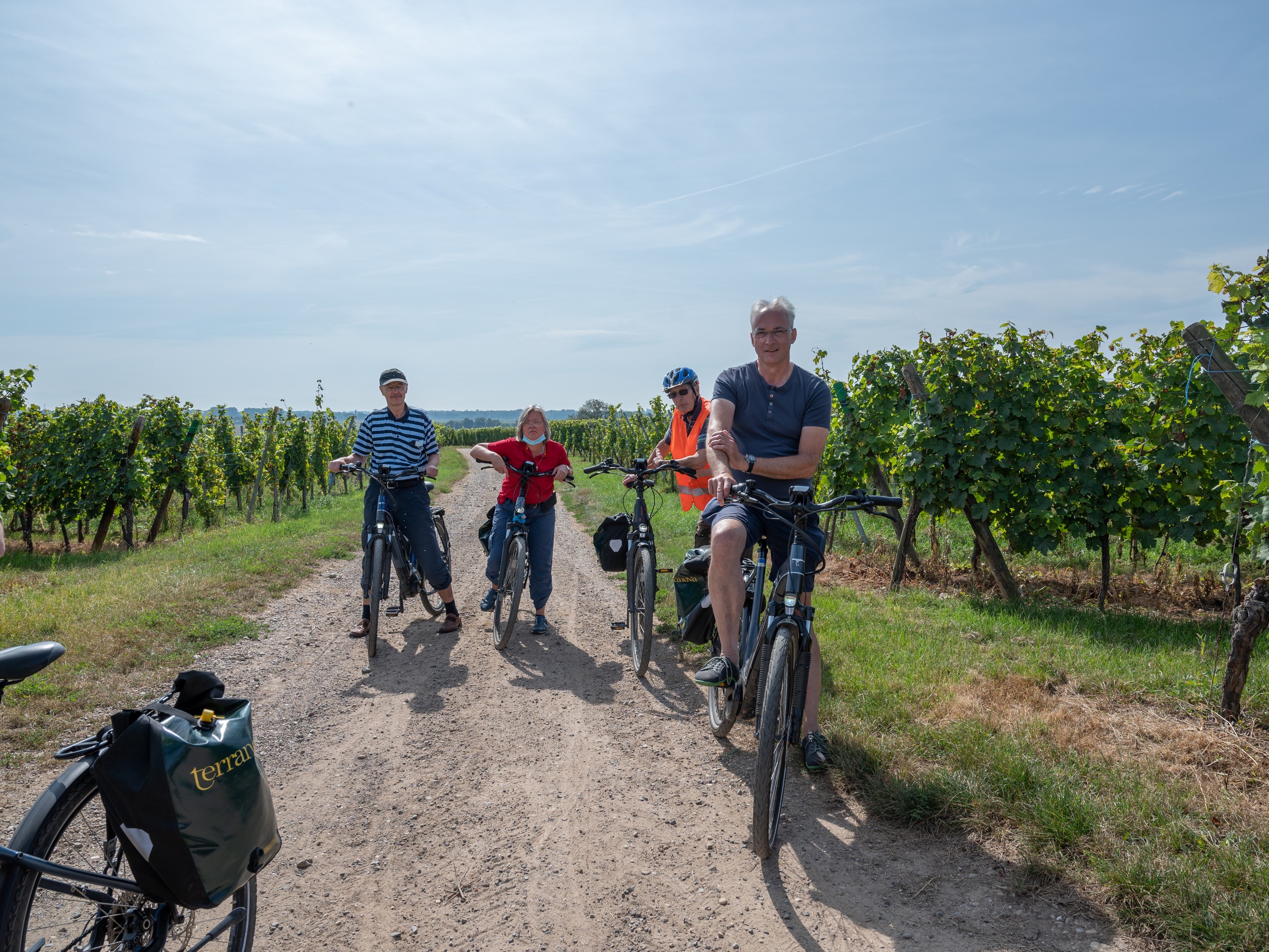 Group of bikers in Tuscany