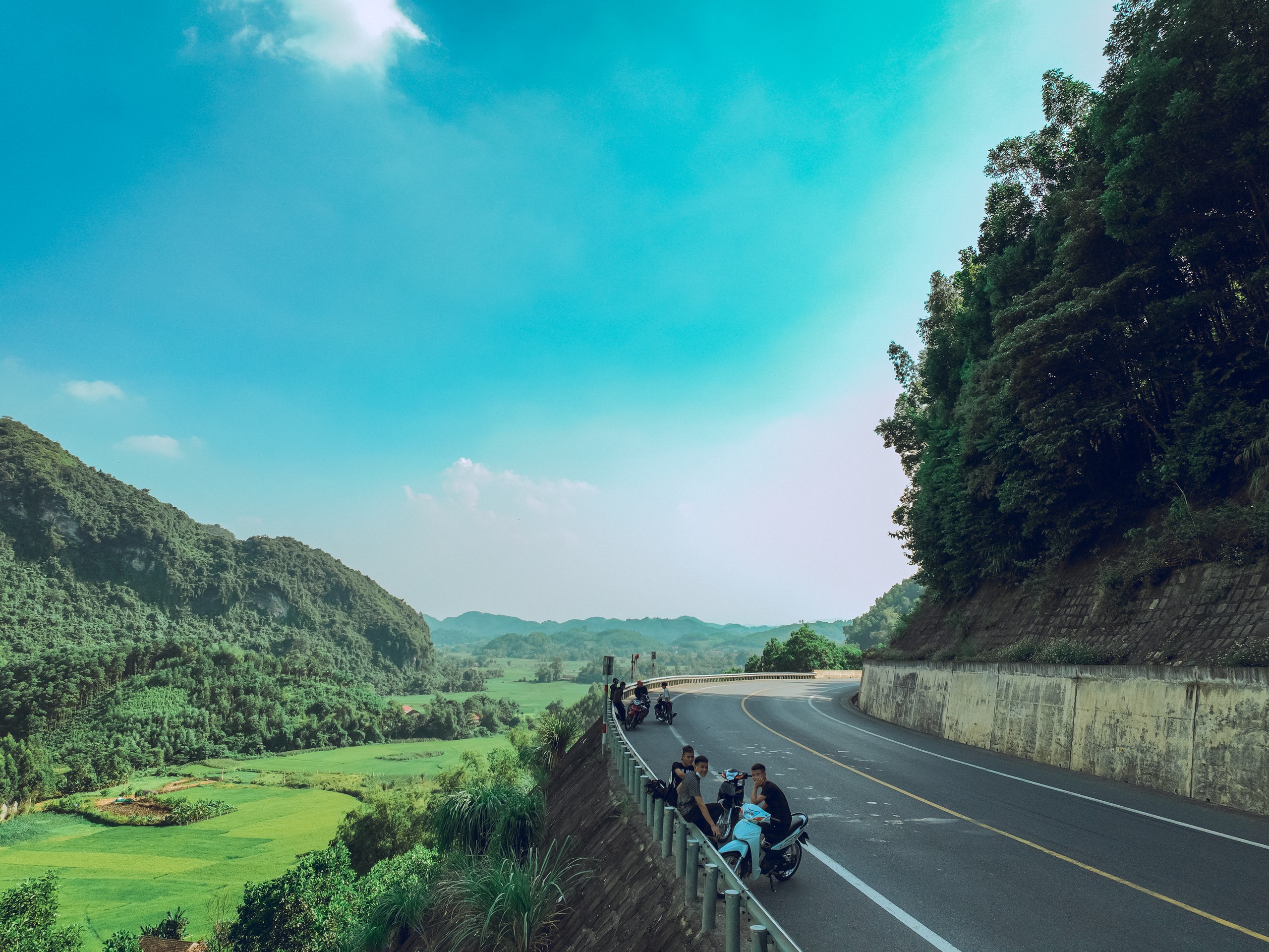 Cycling road in Vietnam, Ha Giang region
