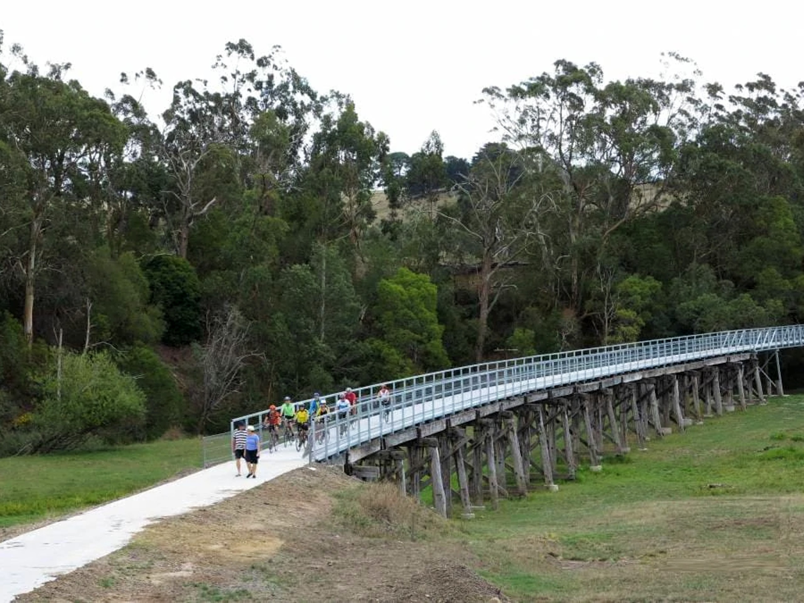 Crossing the Koonwara bridge in Australia