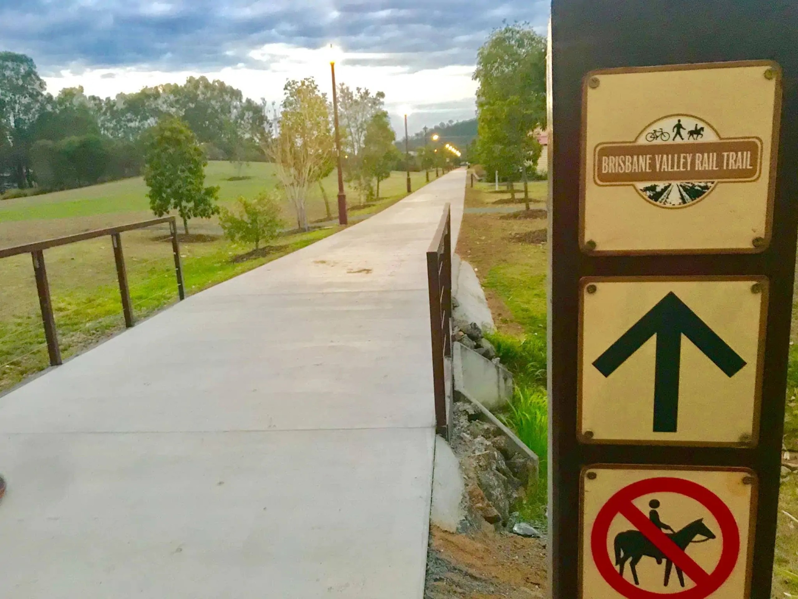 Route Signage along the cycling trail in Queensland