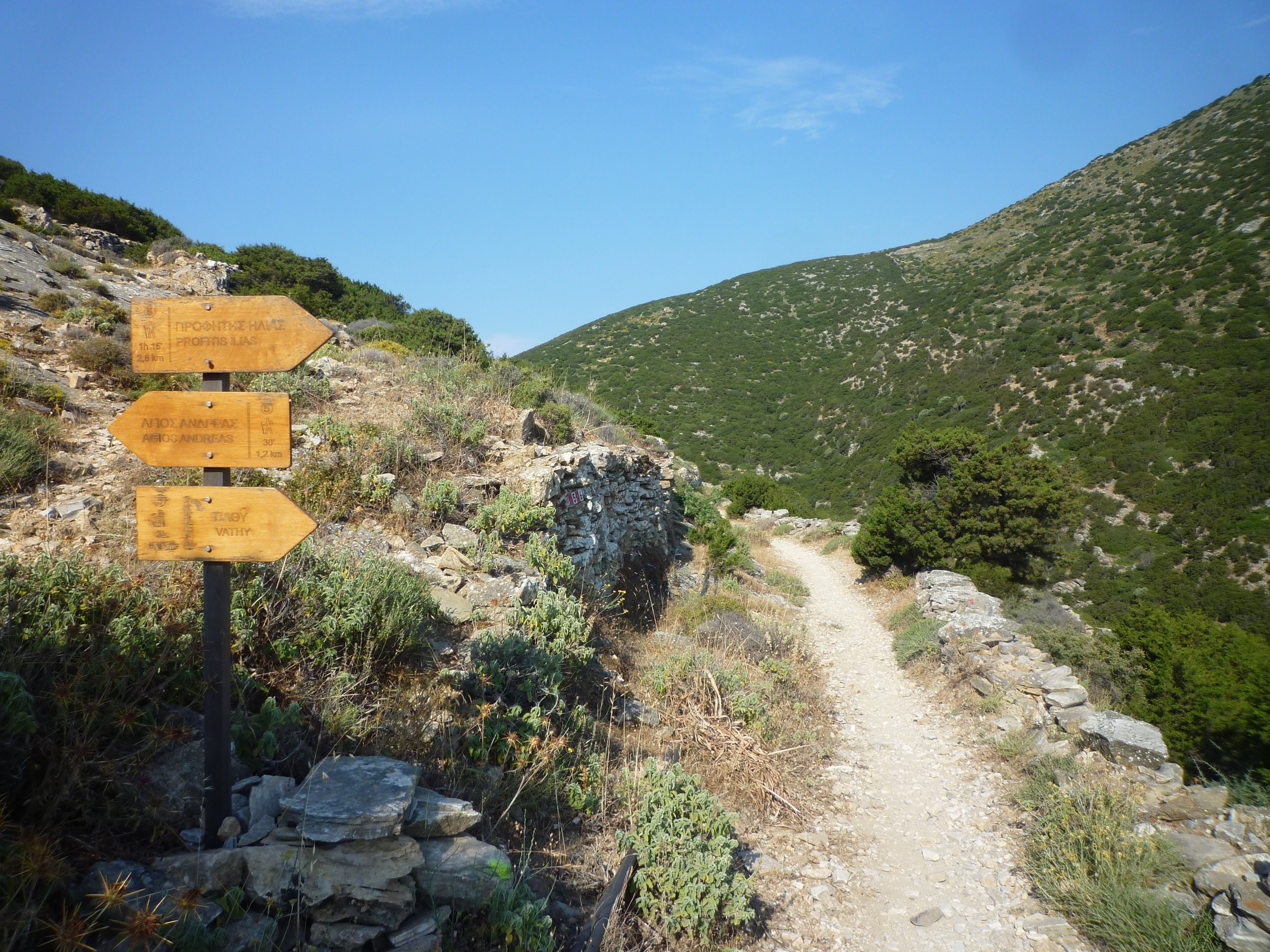 Hiking sign on Sifnos island