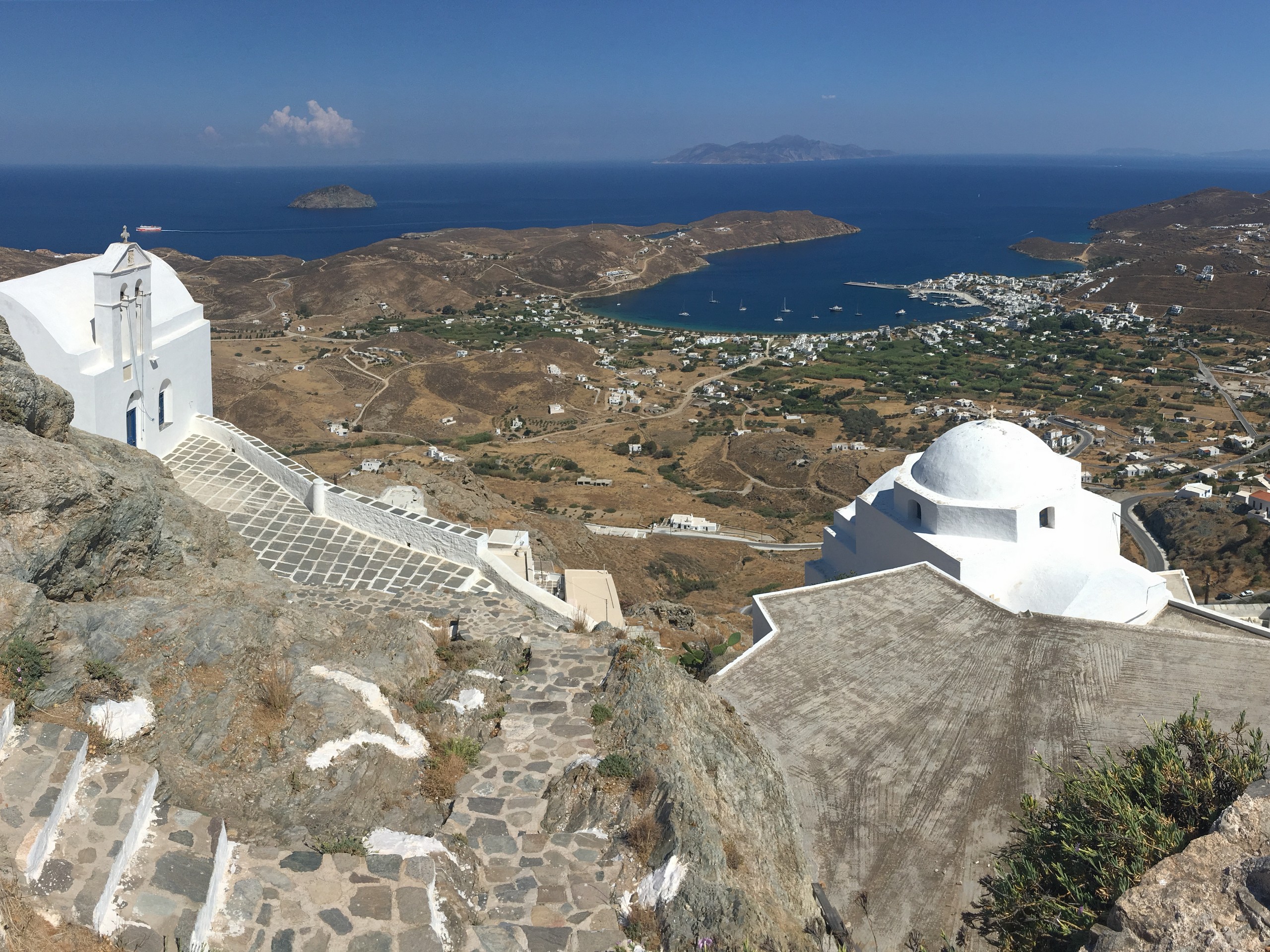 Livadi bay and chapels of Chora, Serifos