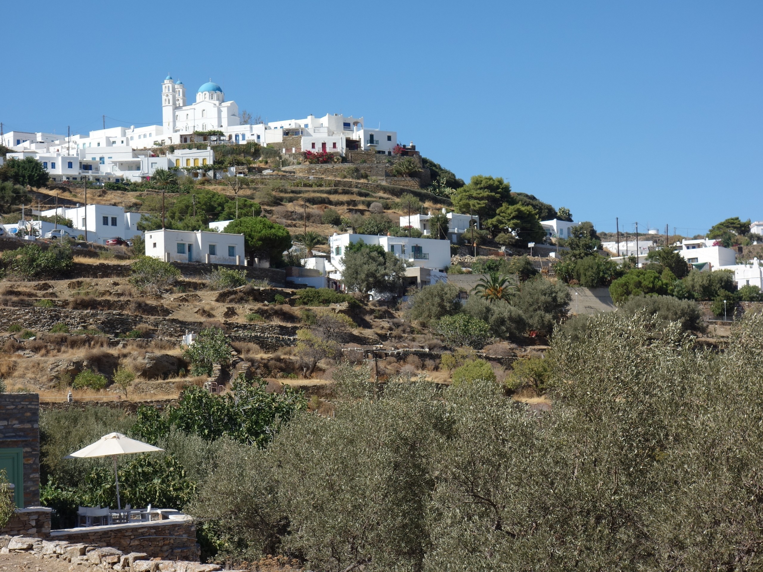 View of Apollonia and its church, Sifnos