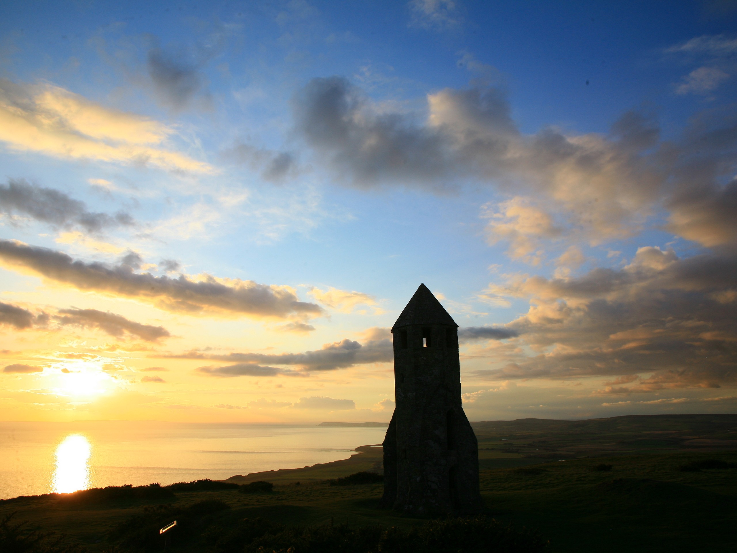 Sunset over St. Catherine's oratory