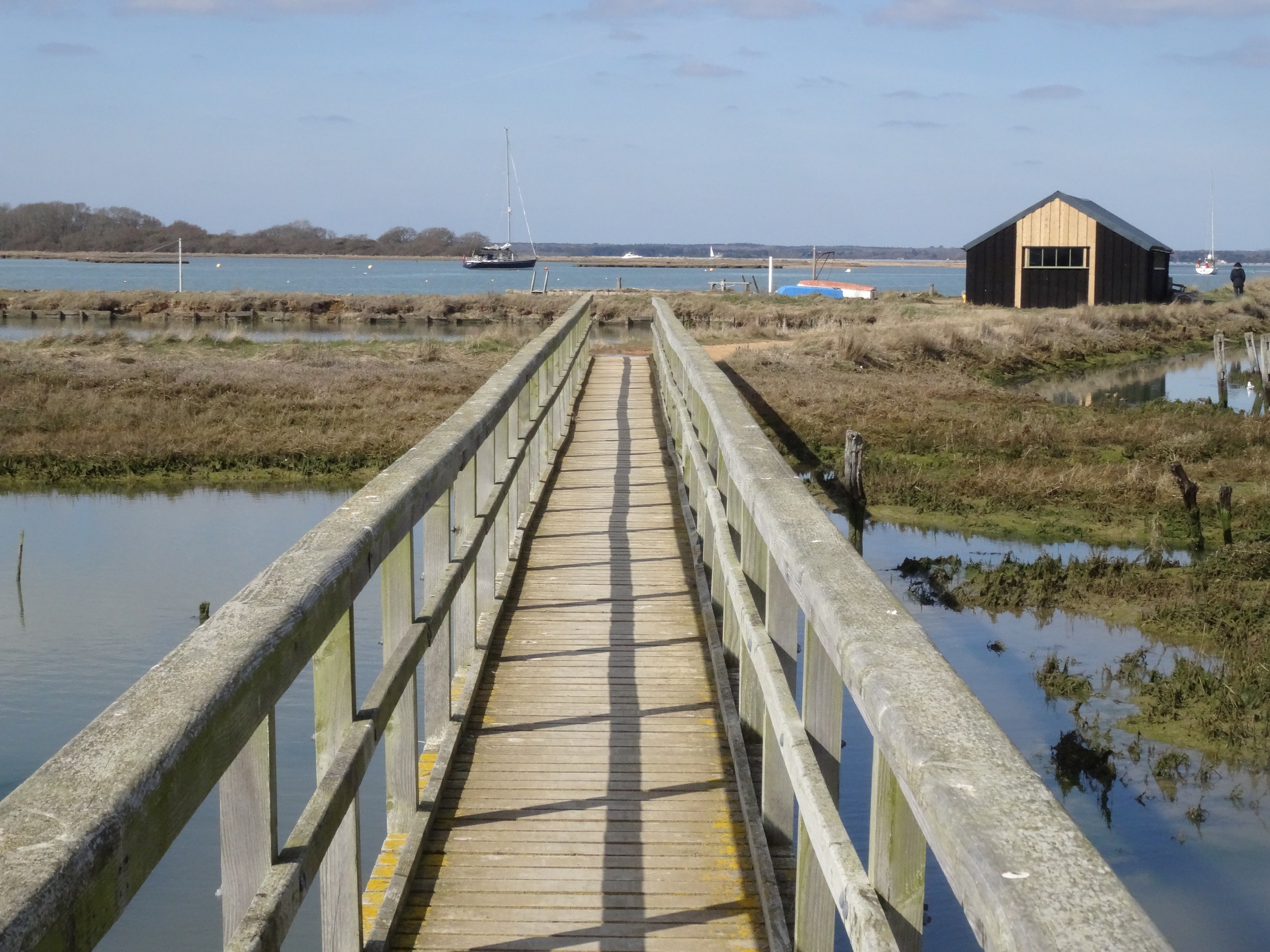 Small bridge along the shores of England, in the Isle of Wight