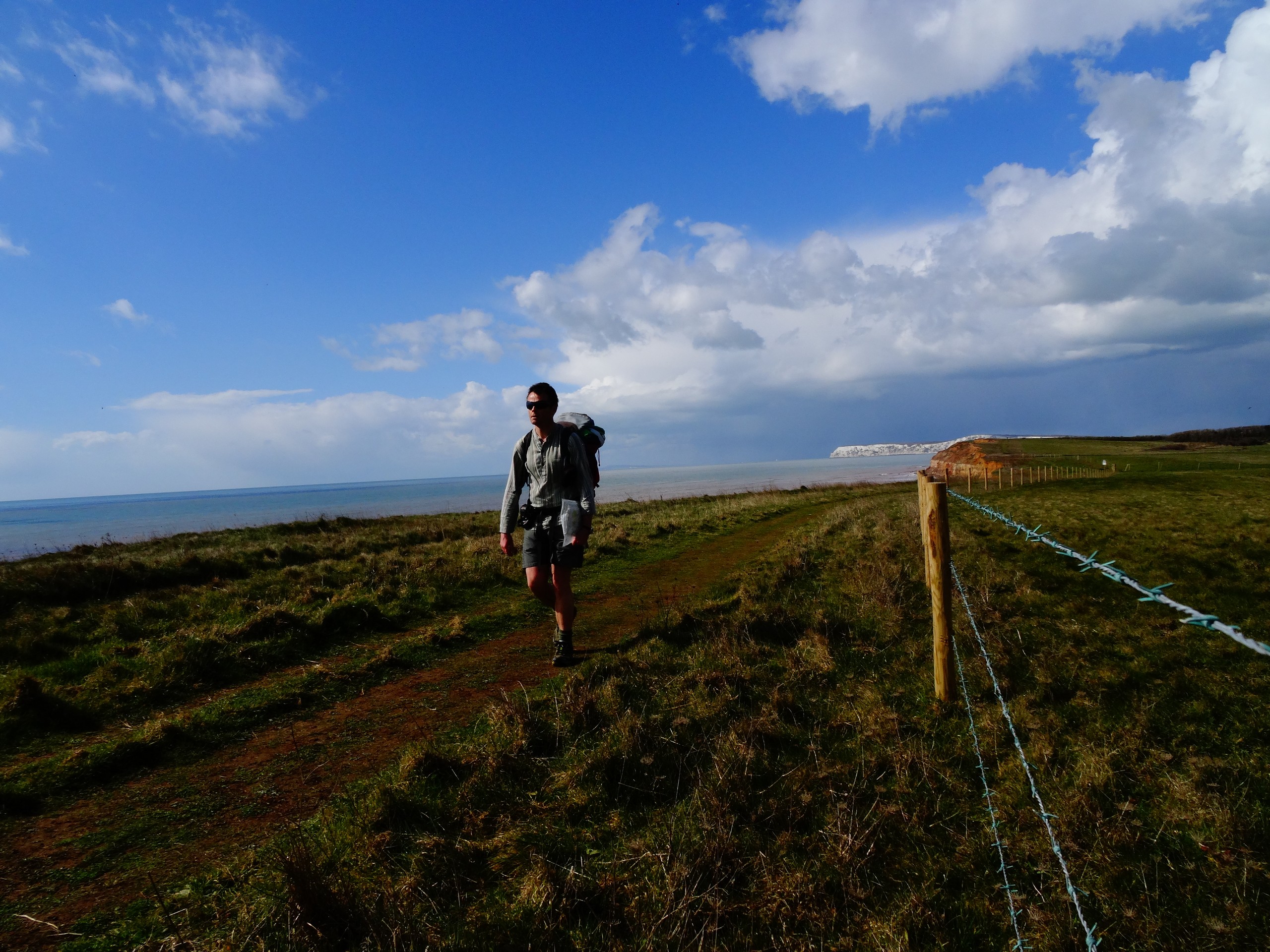 Hiker in the Isle of Wight
